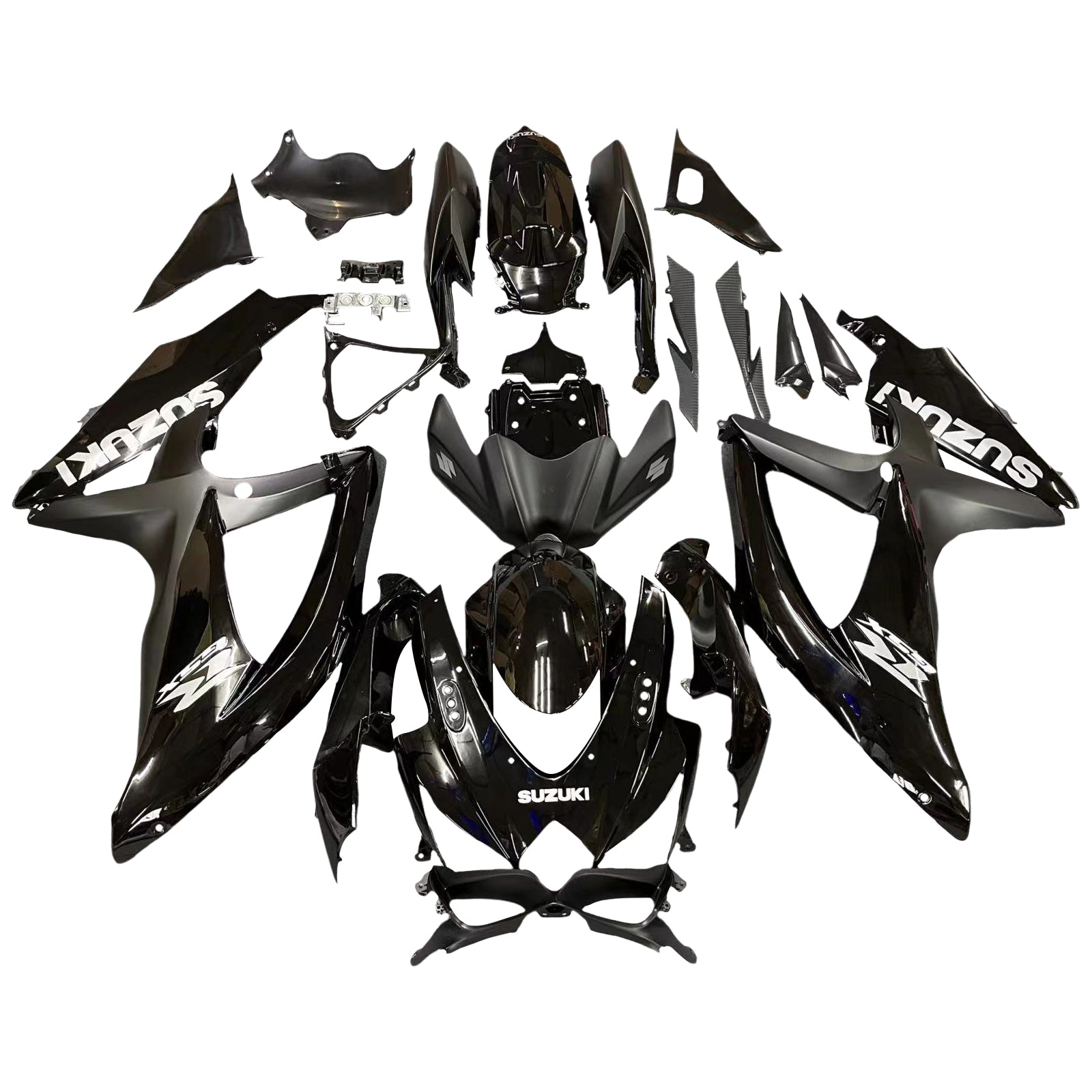 Amotopart 2008-2010 Suzuki GSXR 600/750 K8 Gloss Black Fairing Kit