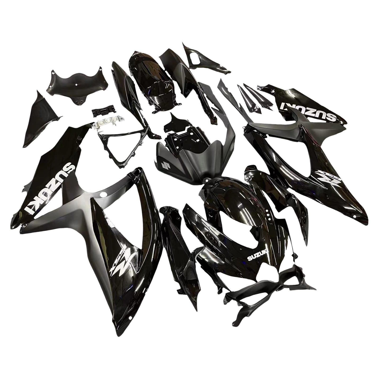 Amotopart 2008-2010 Suzuki GSXR 600/750 K8 Gloss Black Fairing Kit