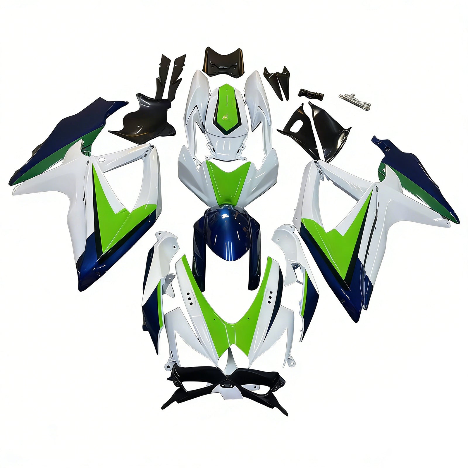 Amotopart 2008-2010 Suzuki GSXR 600/750 White Fairing Kit