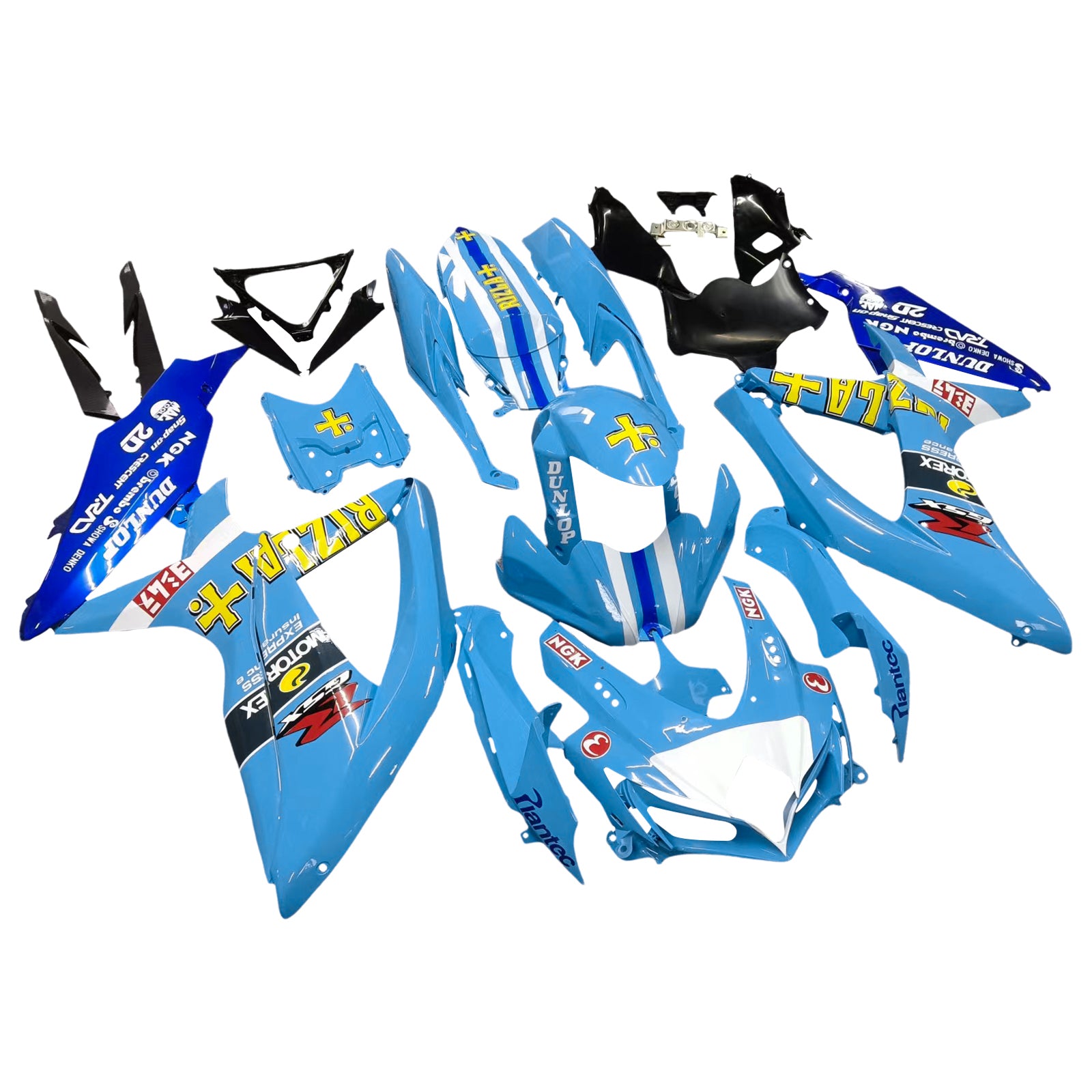 Amotopart 2008-2010 Kit carena blu Suzuki GSX-R 600 GSX-R 750