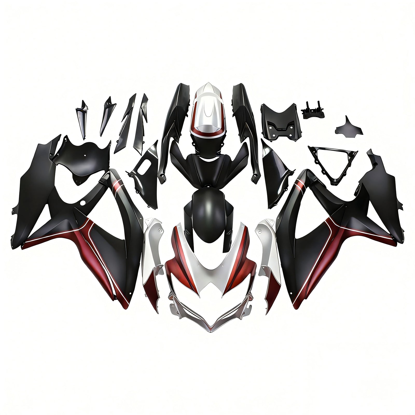 Carenatura Amotopart 2008-2010 Suzuki GSXR600/750 rosso opaco&Bmancanza Kit