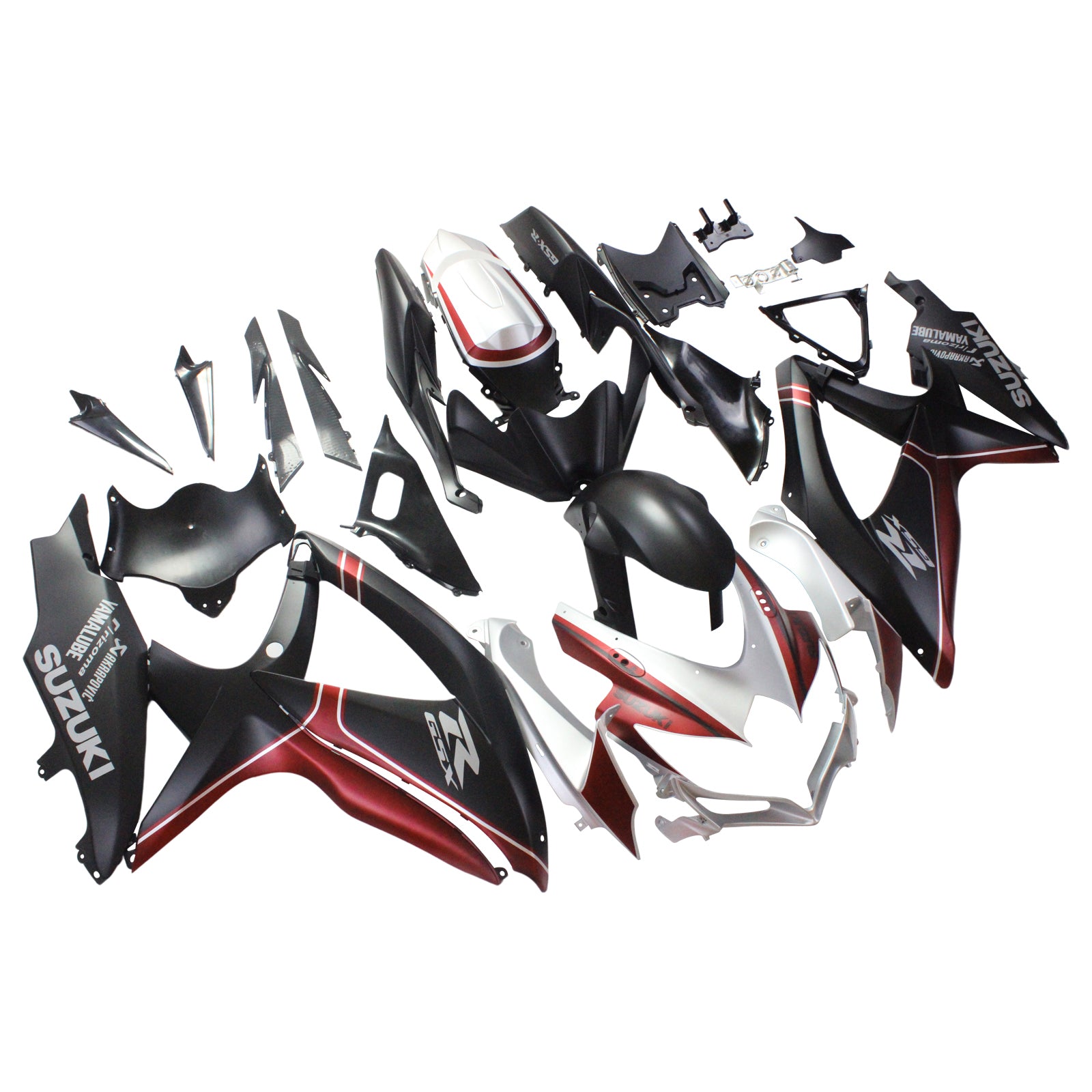 Amotopart 2008-2010 Suzuki GSXR600/750 Fairing Matte Red&Black Kit