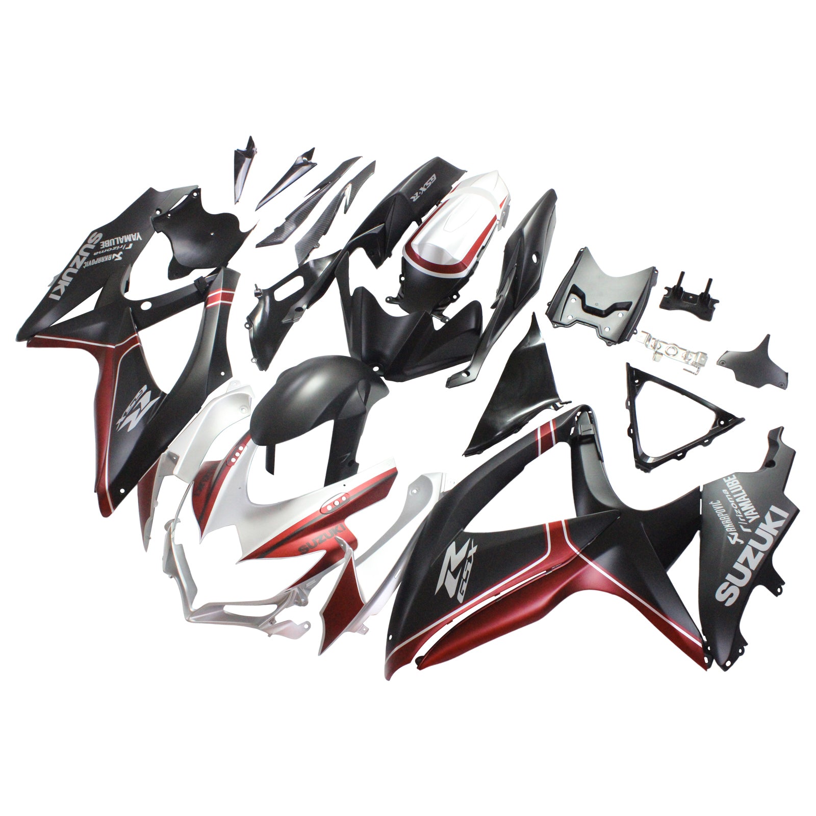 Amotopart 2008-2010 Suzuki GSXR600/750 Fairing Matte Red&Black Kit