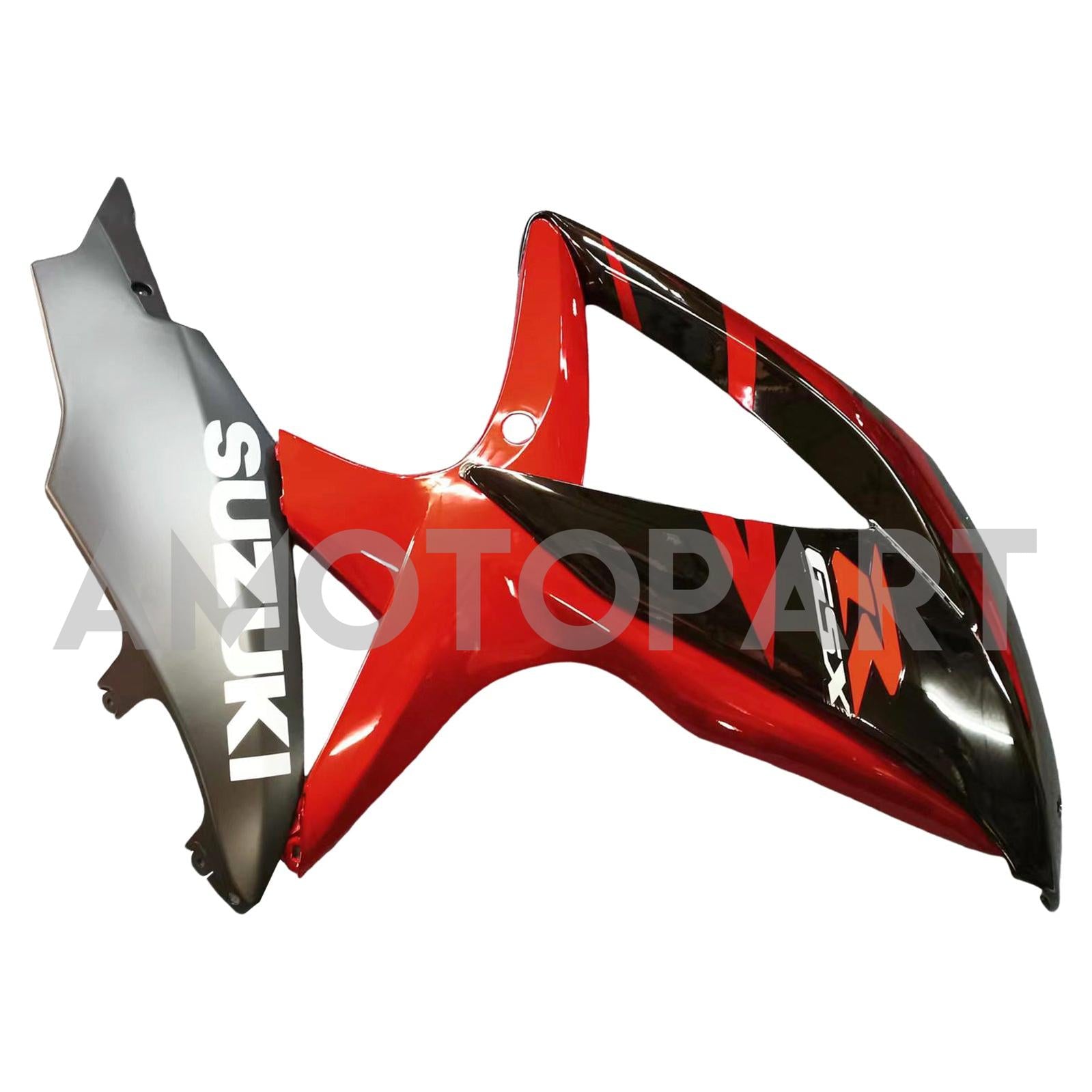 Amotopart 2008-2010 Suzuki GSXR600/750 Fairing Gloss Red&Black style 2 Kit