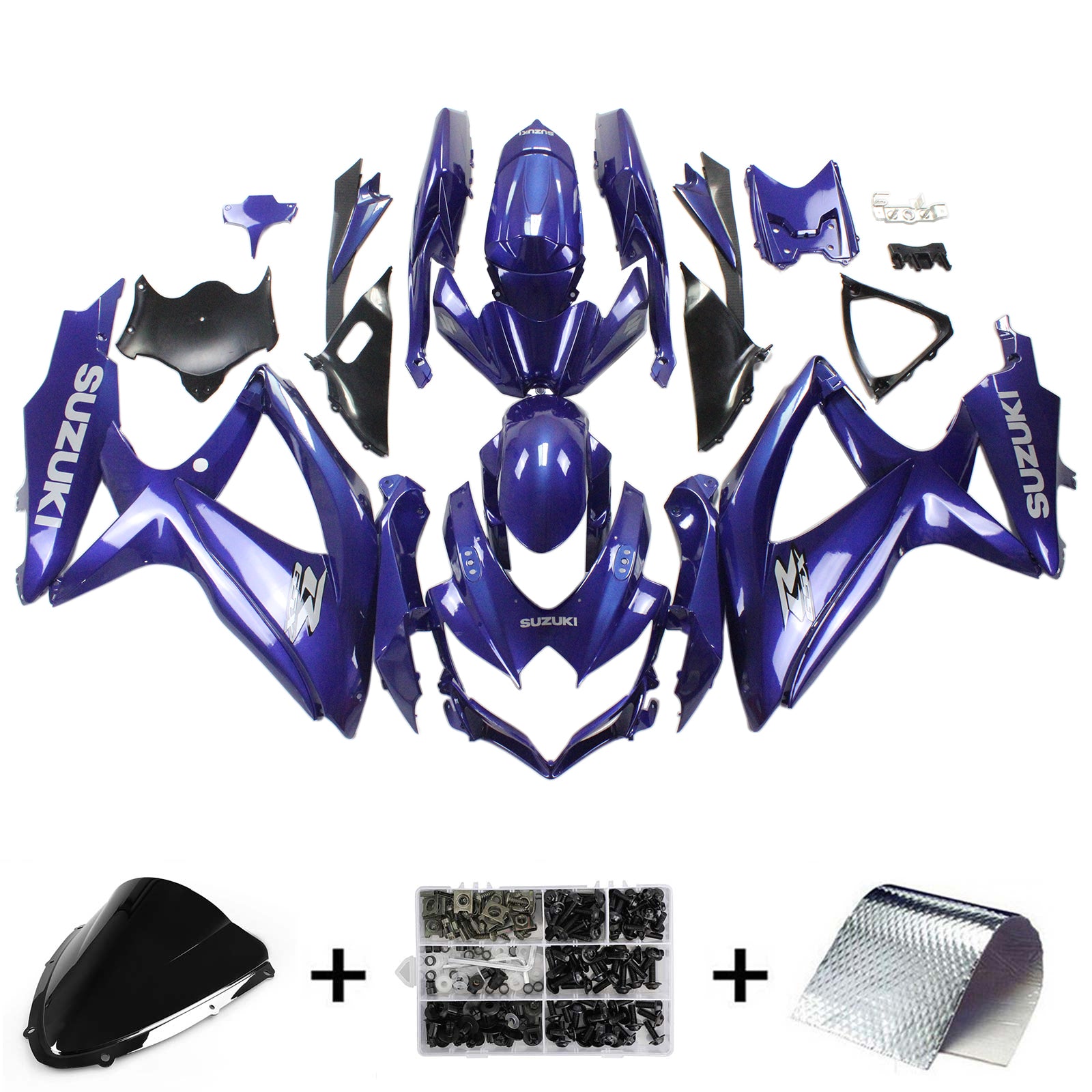 Amotopart 2008-2010 Suzuki GSXR600/750 Kit de carenado morado