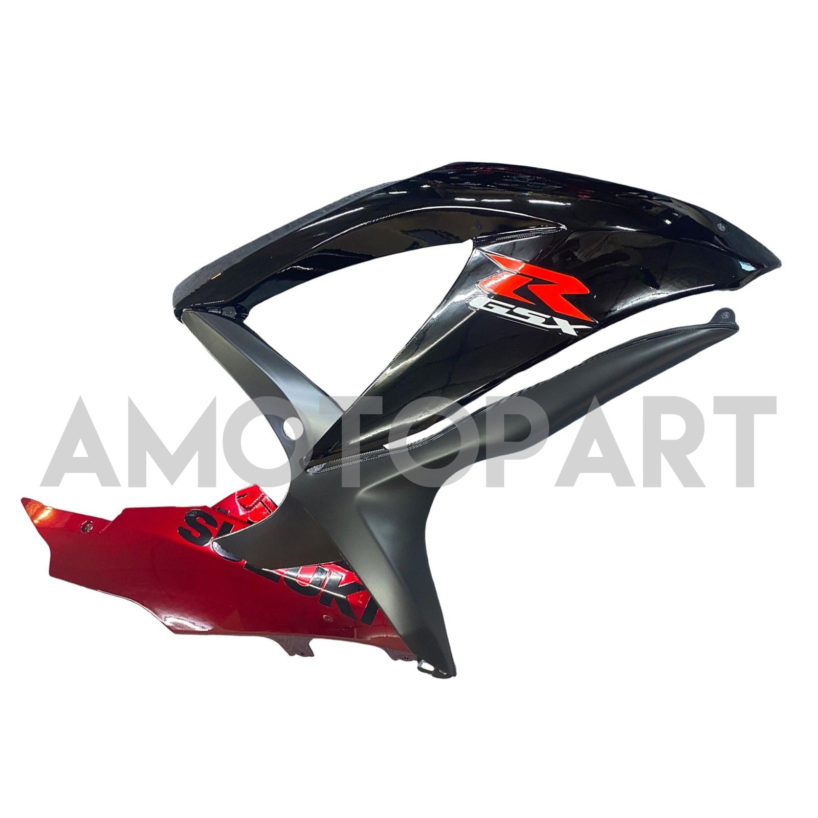 Amotopart 2008–2010 Suzuki GSXR600/750 Verkleidung, glänzend schwarz&Rotes Kit