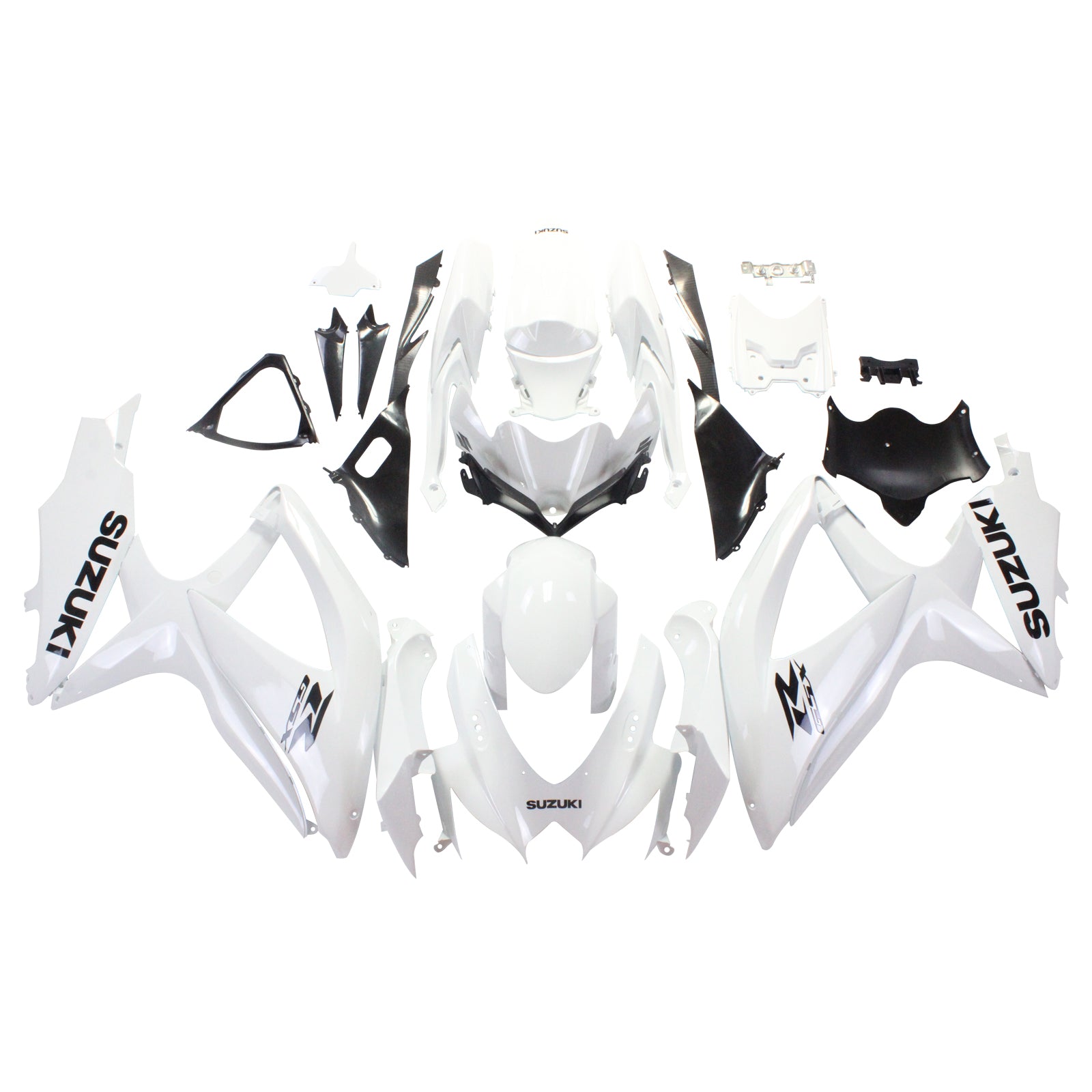 Amotopart 2008-2010 Suzuki GSXR600/750 Kit de carenado blanco