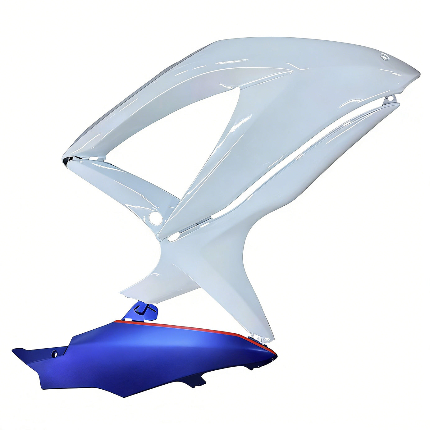 Amotopart 2008-2010 Suzuki GSXR600/750 Fairing White&Matte Dark Blue Kit