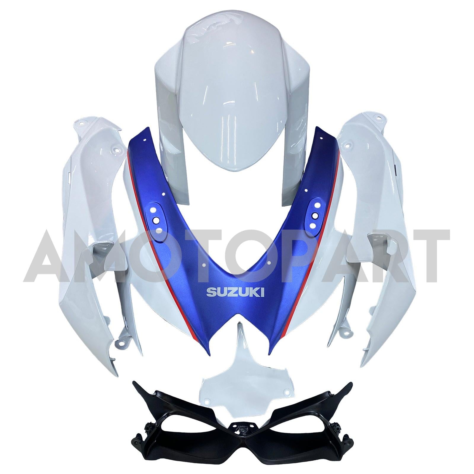 AMOTOPART 2008-2010 SUZUKI GSXR600/750 KUILING WIT & MATTE Dark Blue Kit
