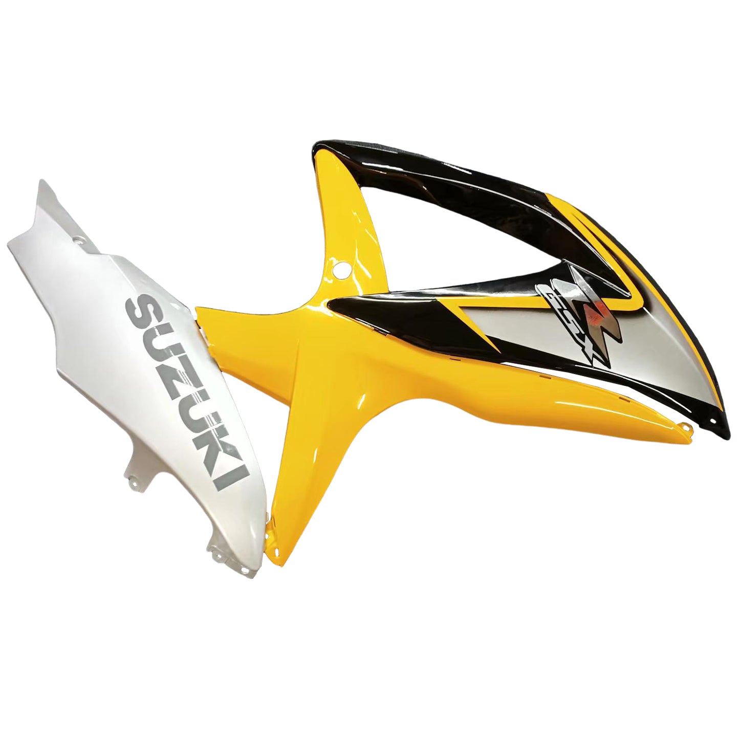 Amotopart 2008-2010 Suzuki GSXR600/750 Fairing Yellow&Sliver Kit