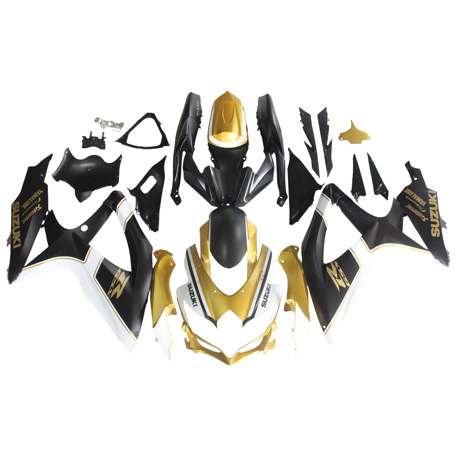 Amotopart 2008-2010 Suzuki GSXR600/750 Fairing Black&Gold Kit