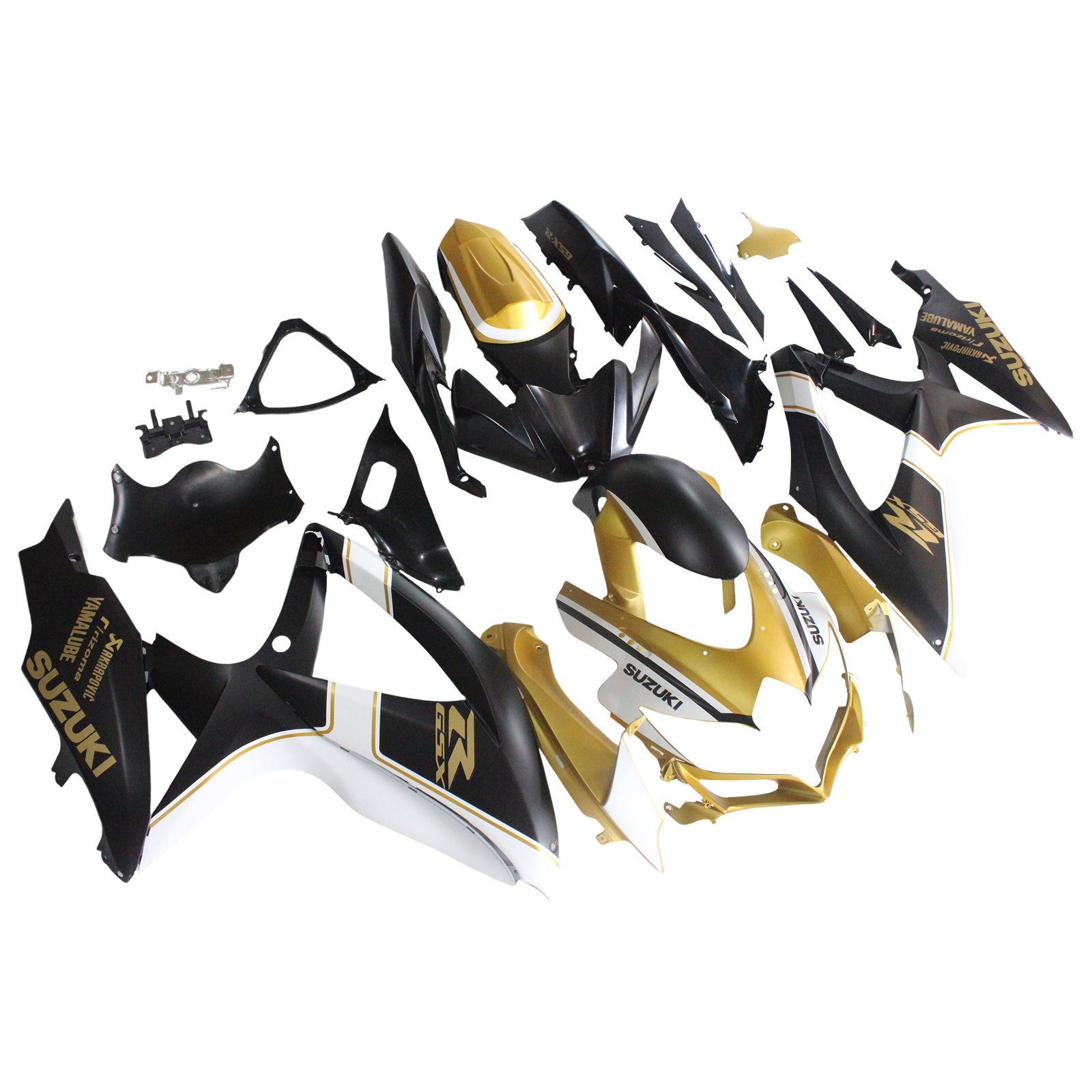 Amotopart 2008-2010 Suzuki GSXR600/750 Fairing Black&Gold Kit