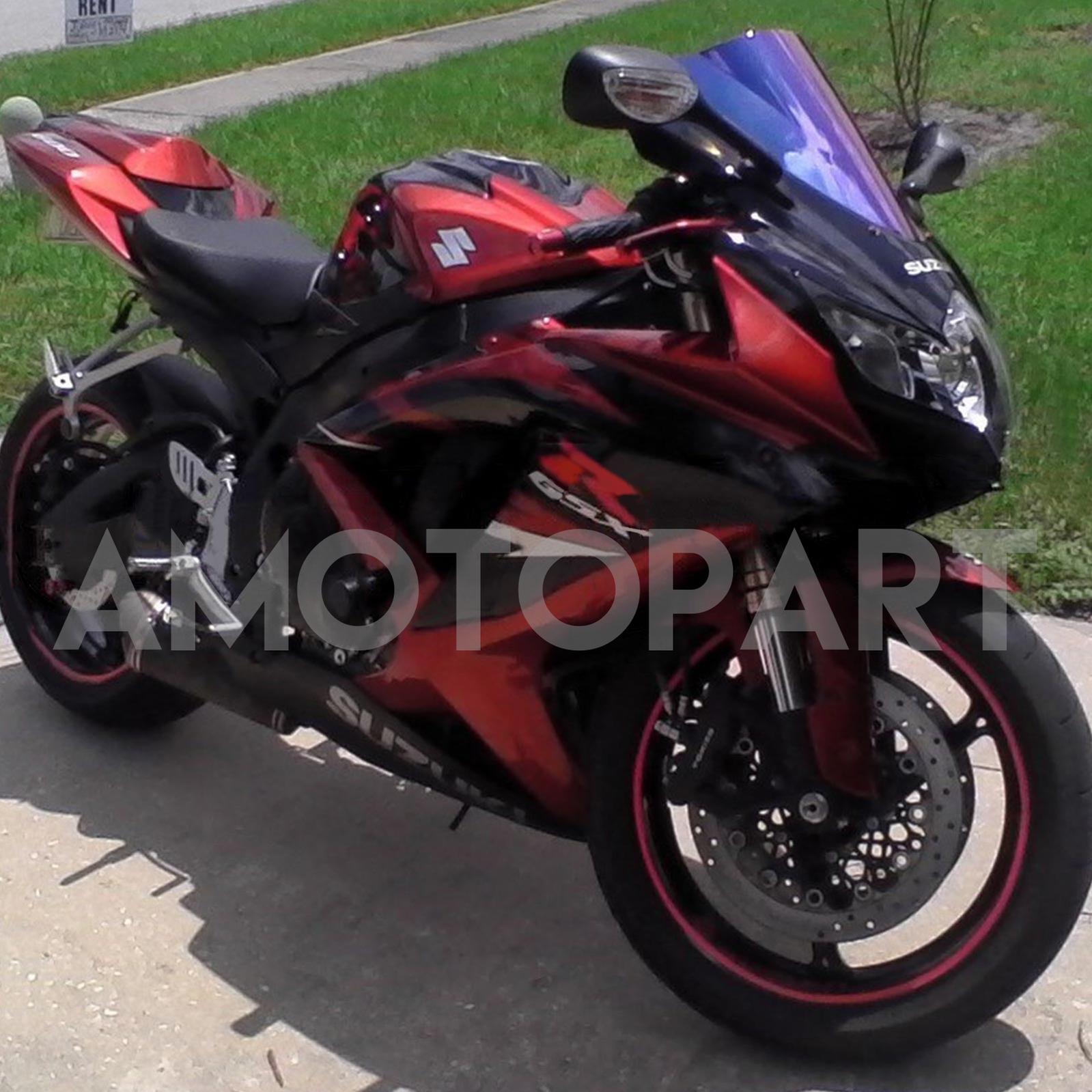 AMOTOPART 2008-2010 SUZUKI GSXR600/750 FAIRING GLOSS RED & Black Kit