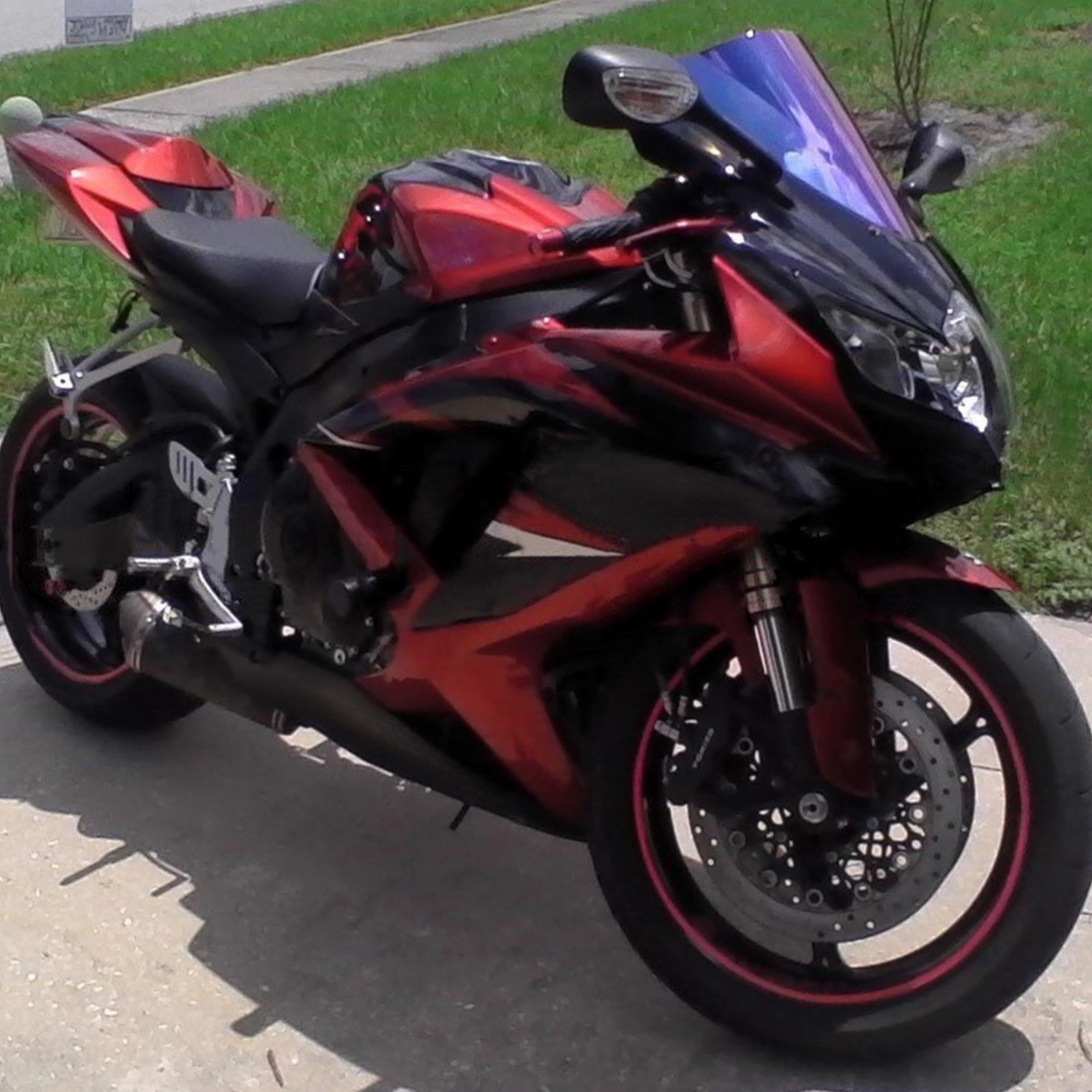 Amotopart 2008-2010 Suzuki GSXR600/750 Fairing Gloss Red&Black Kit