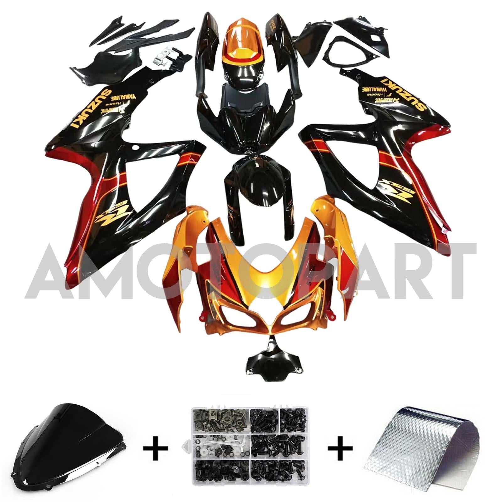 AMOTOPART 2008-2010 SUZUKI GSXR600/750 KUILING GOUD & RODE KIT