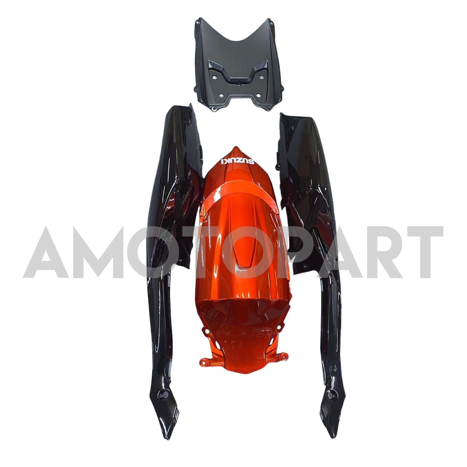 Amotopart 2008-2010 Suzuki GSXR600/750 carenatura arancione scuro e nero