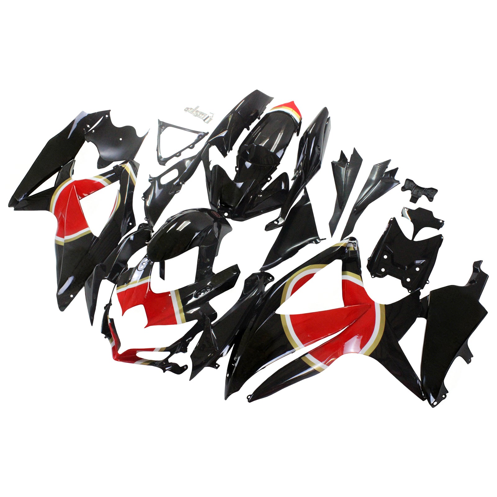 Amotopart 2008-2010 Suzuki GSXR600/750 Red & Black Fairing Kit