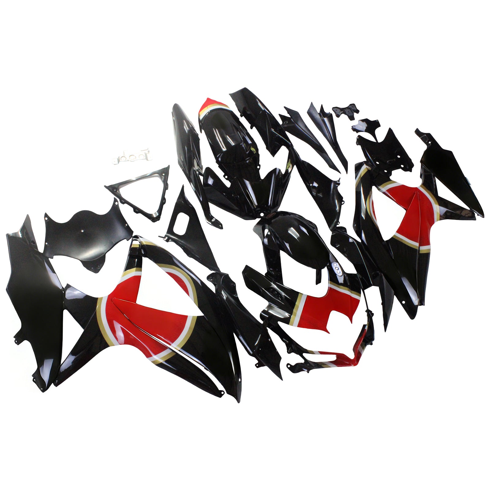 Amotopart 2008-2010 Suzuki GSXR600/750 Red & Black Fairing Kit