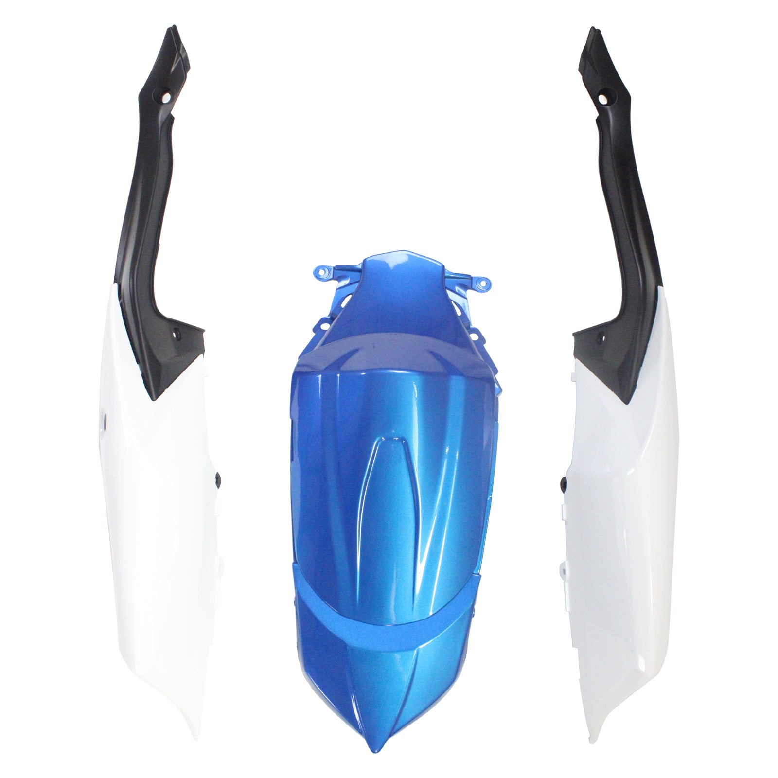Amotopart 2008-2010 Suzuki GSXR600/750 Fairing White&Blue style2 Kit