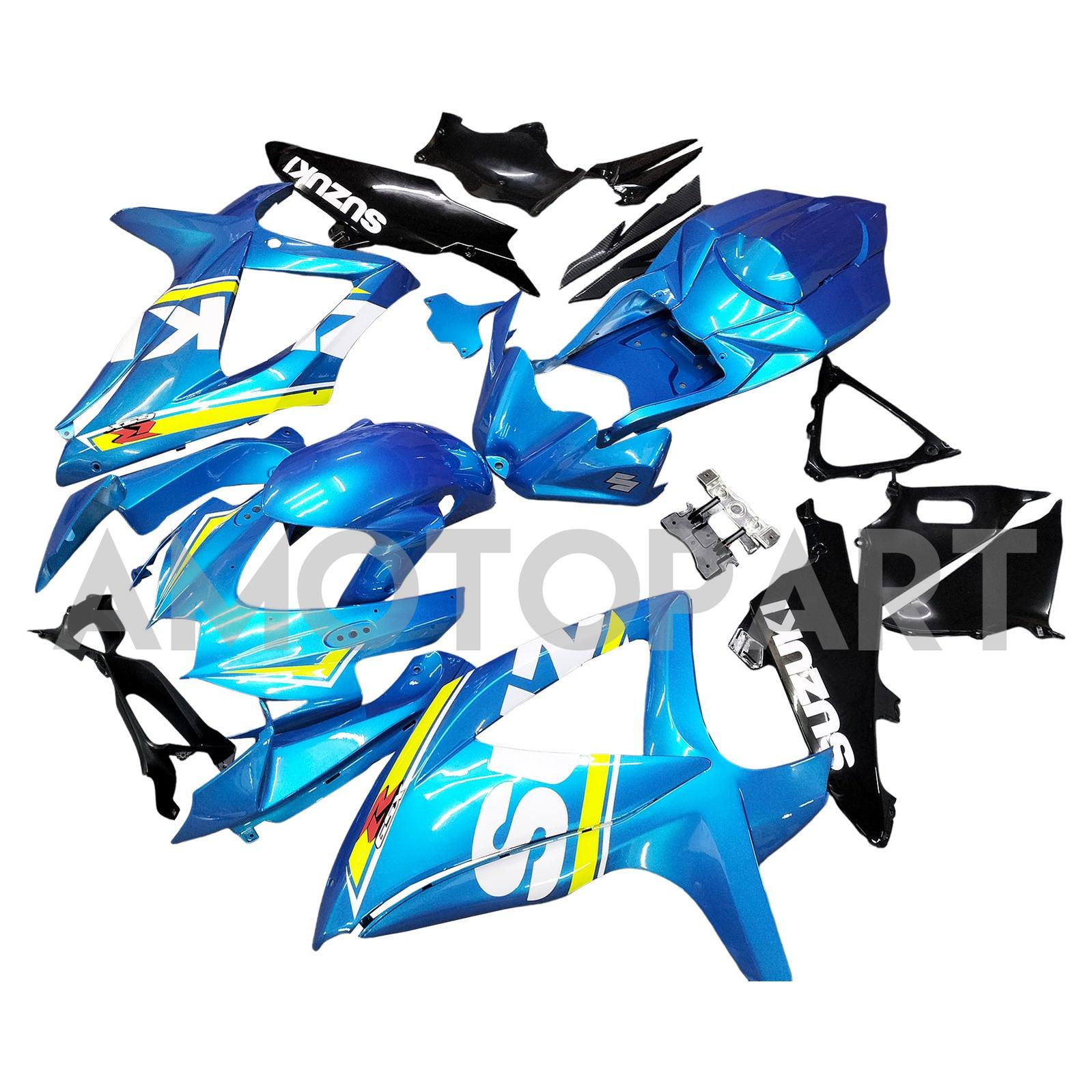 Amotopart 2008-2010 Suzuki GSXR600/750 Gloss Blue Fairing Kit