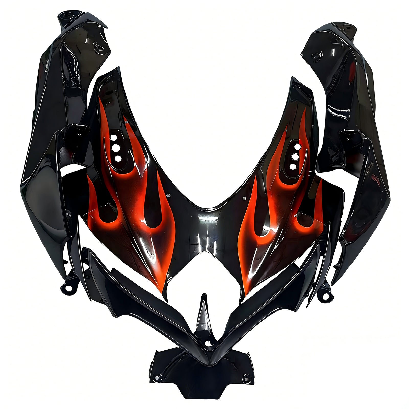 Amotopart 2008-2010 Suzuki GSXR600/750 Fairing Black&Orange Fire Kit