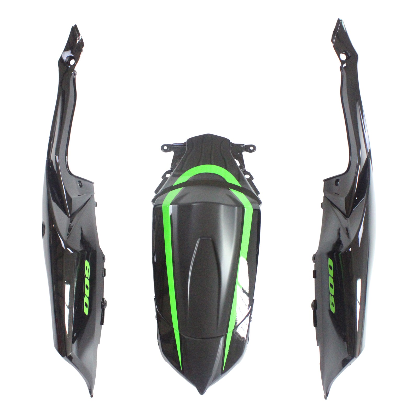 Amotopart 2008-2010 Suzuki GSXR600/750 Fairing Matte Black&Green Kit