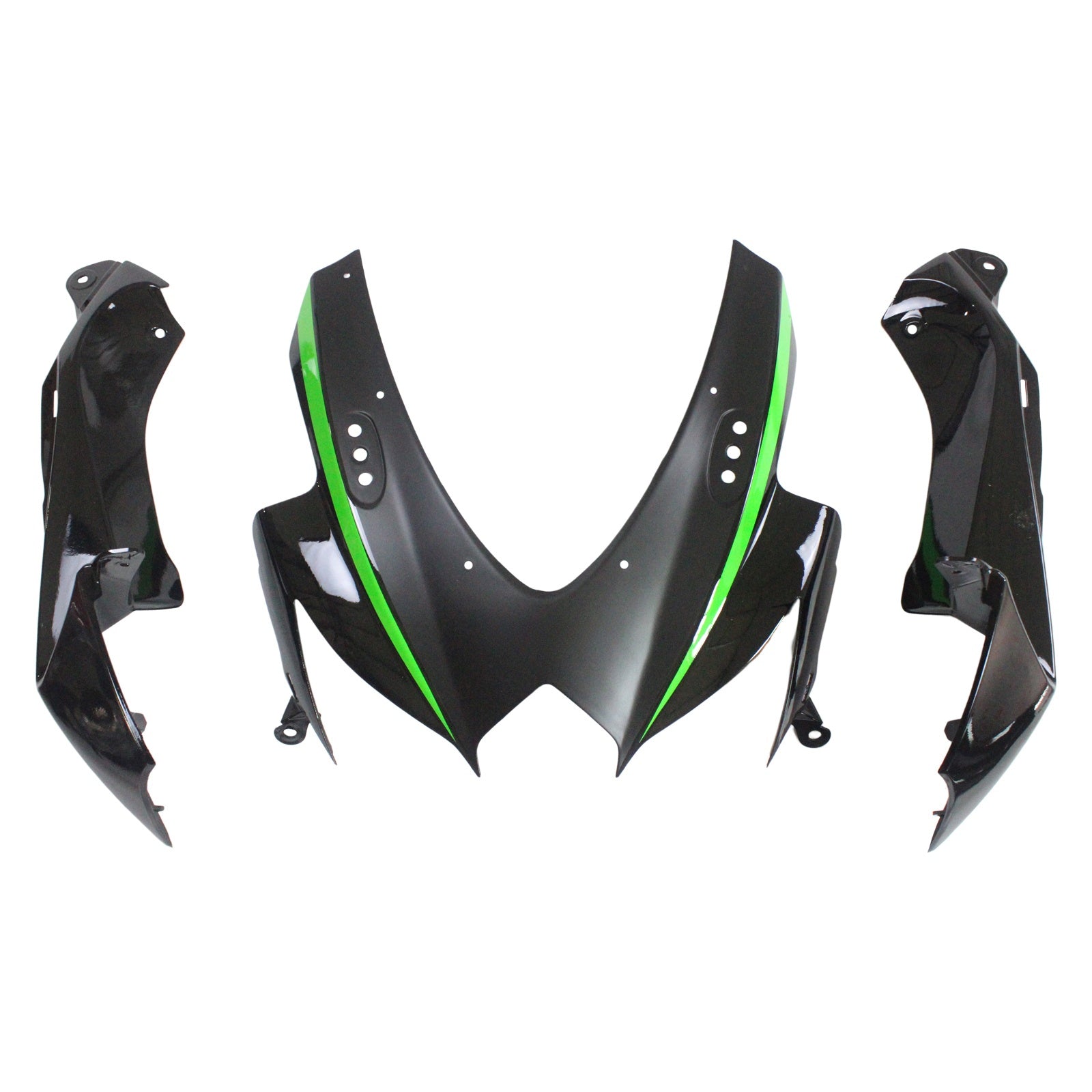 Amotopart 2008-2010 Suzuki GSXR600/750 Fairing Matte Black & Green Kit