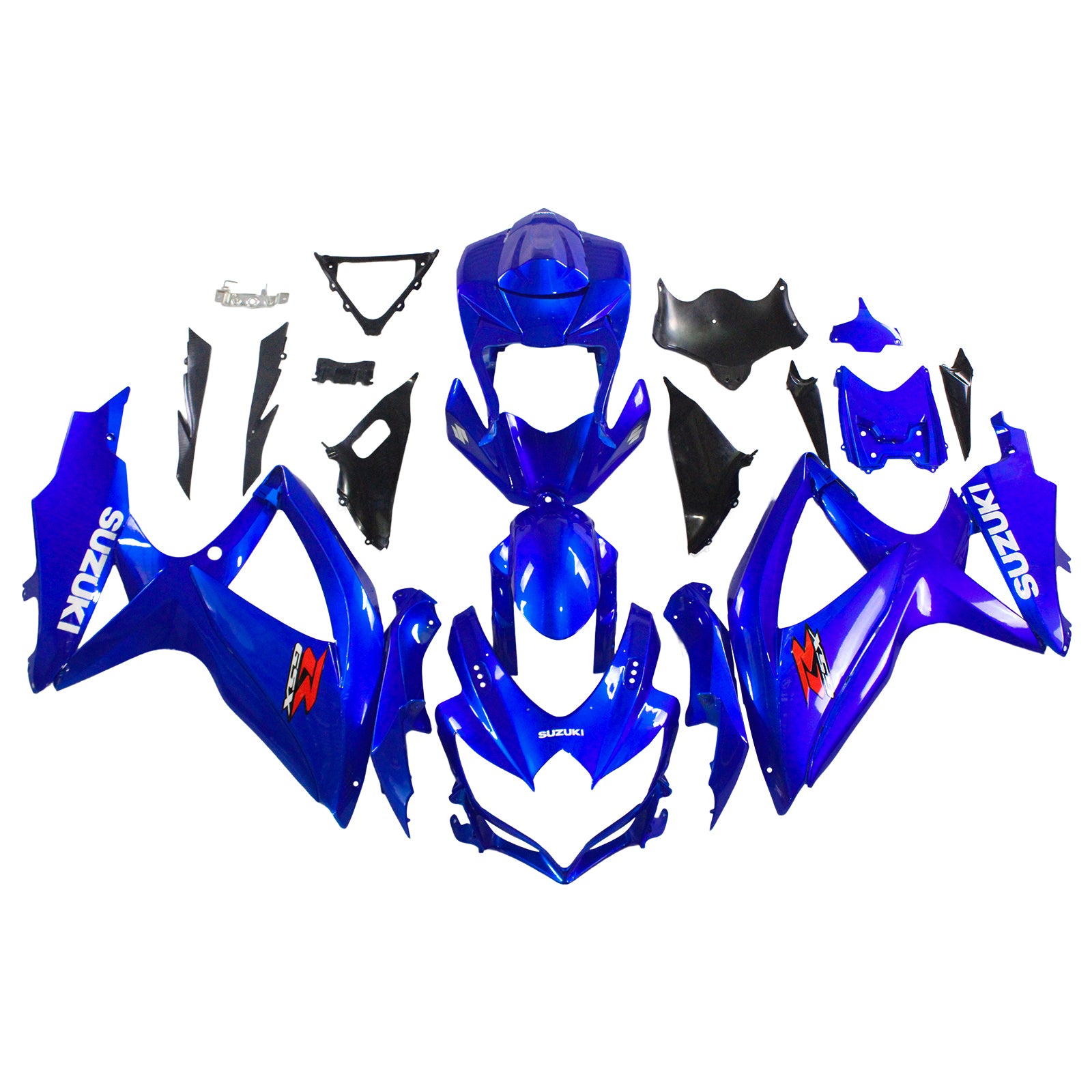 Amotopart 2008-2010 Suzuki GSXR600/750 Fairing Gloss Dark Blue Kit