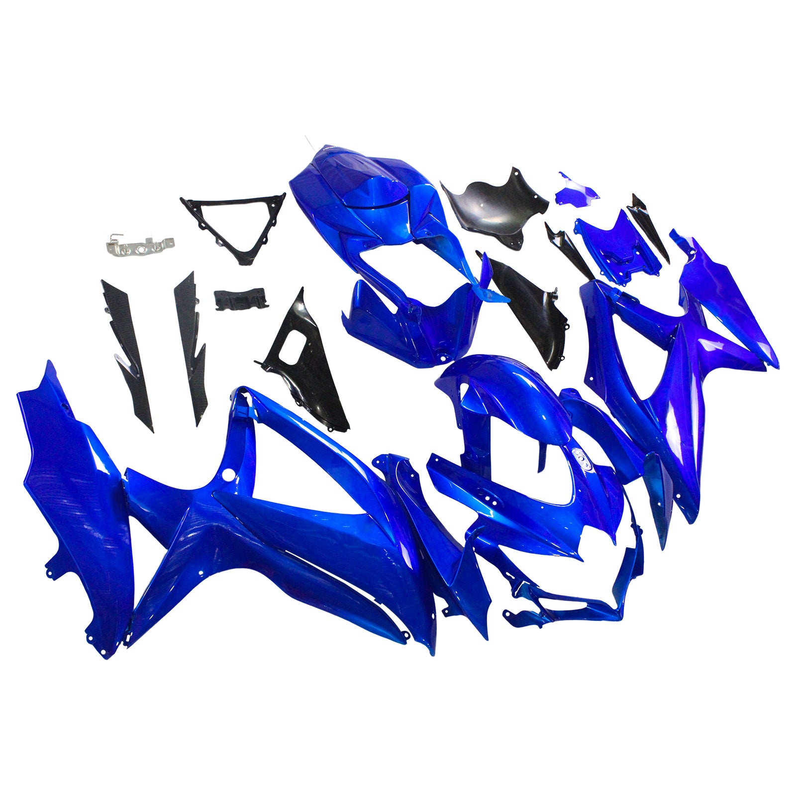 Amotopart 2008–2010 Suzuki GSXR600/750 Verkleidung, glänzendes dunkelblaues Kit