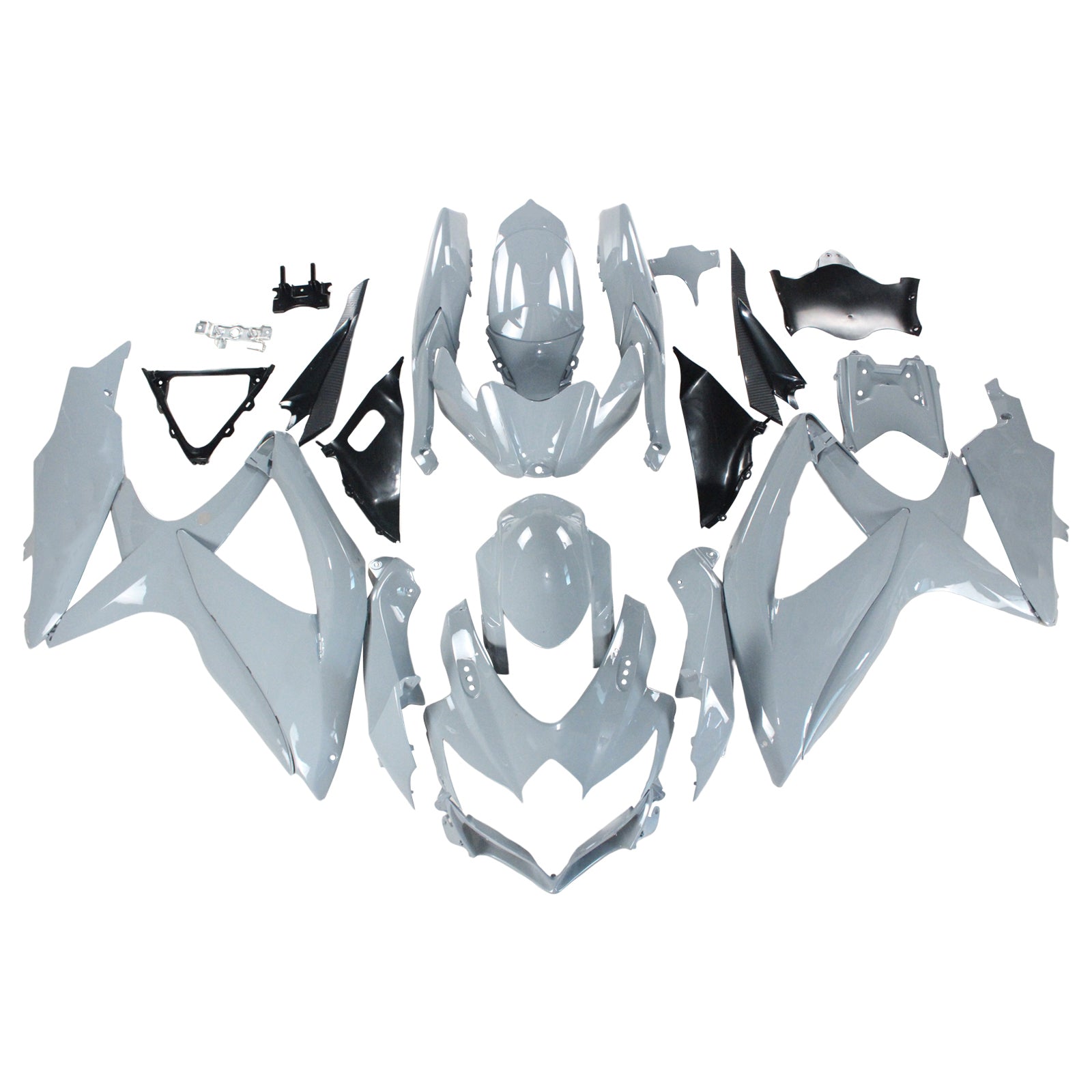 Amotopart 2008-2010 Suzuki GSXR600/750 Fairing Gloss Grey Kit