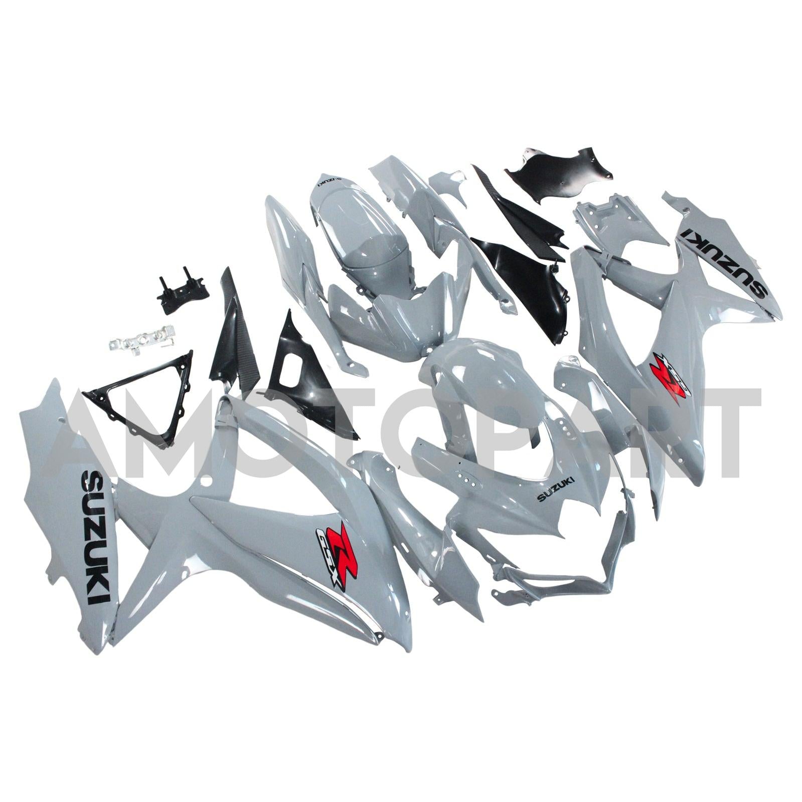 Amotopart 2008-2010 Suzuki GSXR600/750 Fairing Gloss Grey Kit