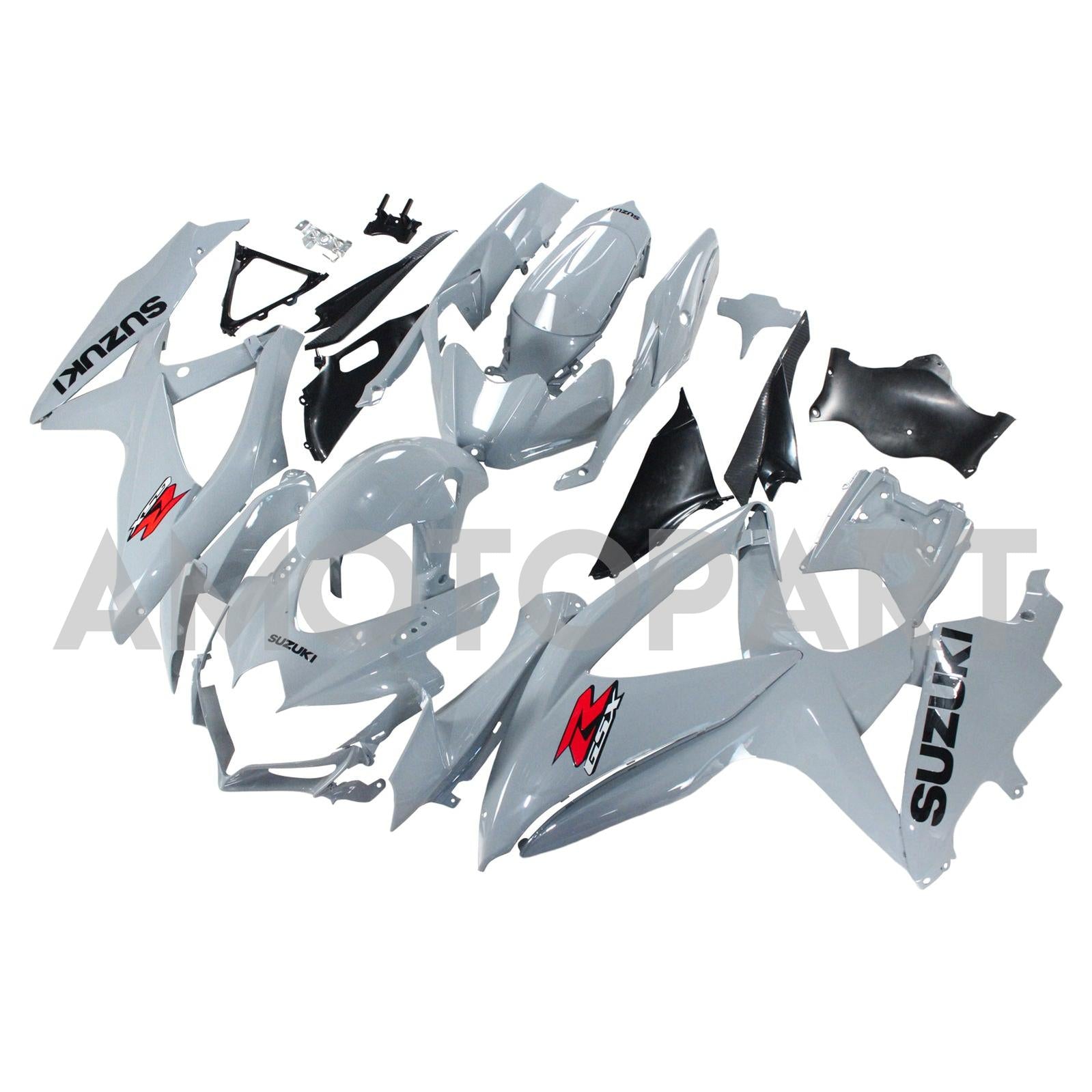 Amotopart 2008-2010 Suzuki GSXR600/750 Fairing Gloss Grey Kit