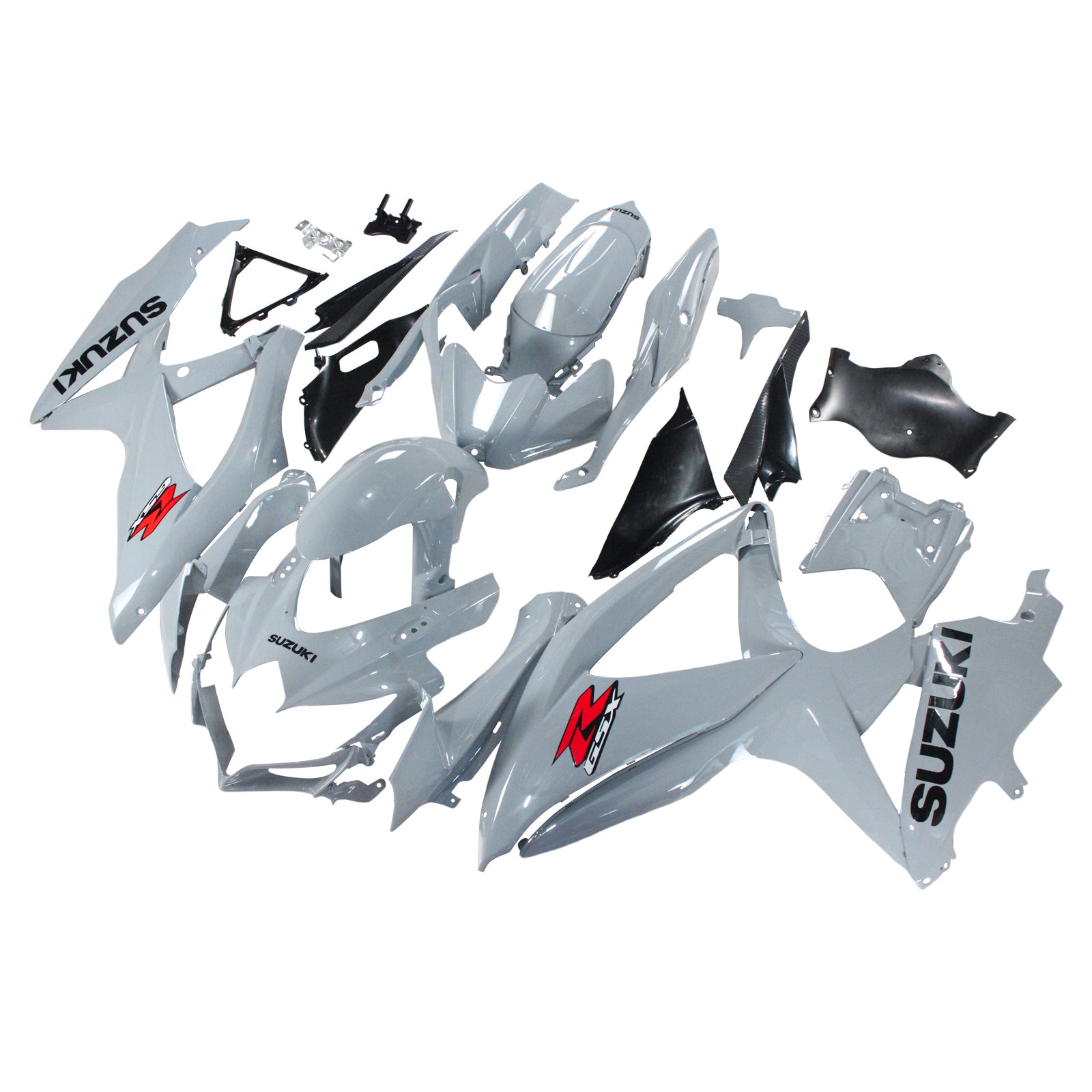 Amotopart 2008-2010 Suzuki GSXR600/750 Fairing Gloss Grey Kit