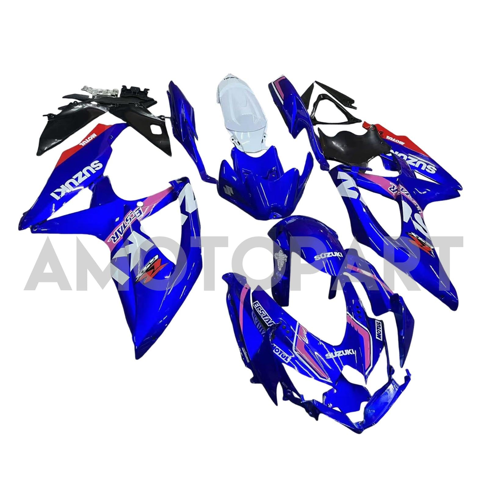 Amotopart 2008-2010 Suzuki GSXR600/750 Fairing Blue&Pink Kit