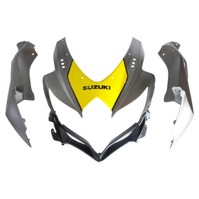 Amotopart 2008-2010 Suzuki GSXR600/750 Fairing Matte Dark Grey&Yellow Kit