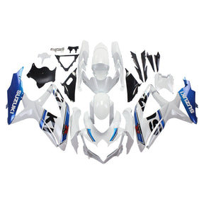 Amotopart 2008-2010 Suzuki GSXR600/750 Fairing White&Blue Kit