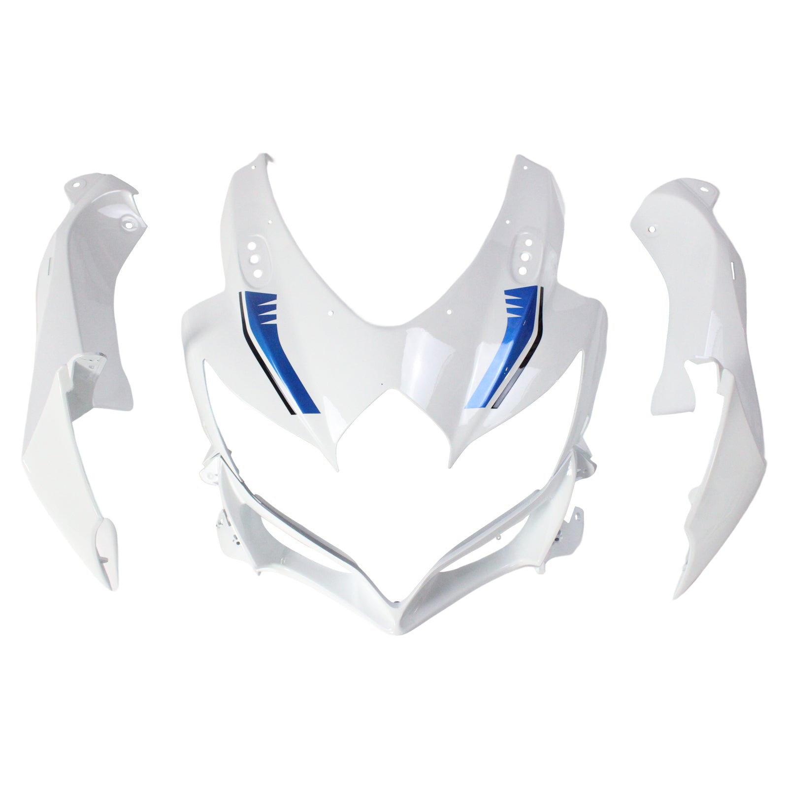 Amotopart 2008-2010 Suzuki GSXR600/750 Fairing White&Blue Kit