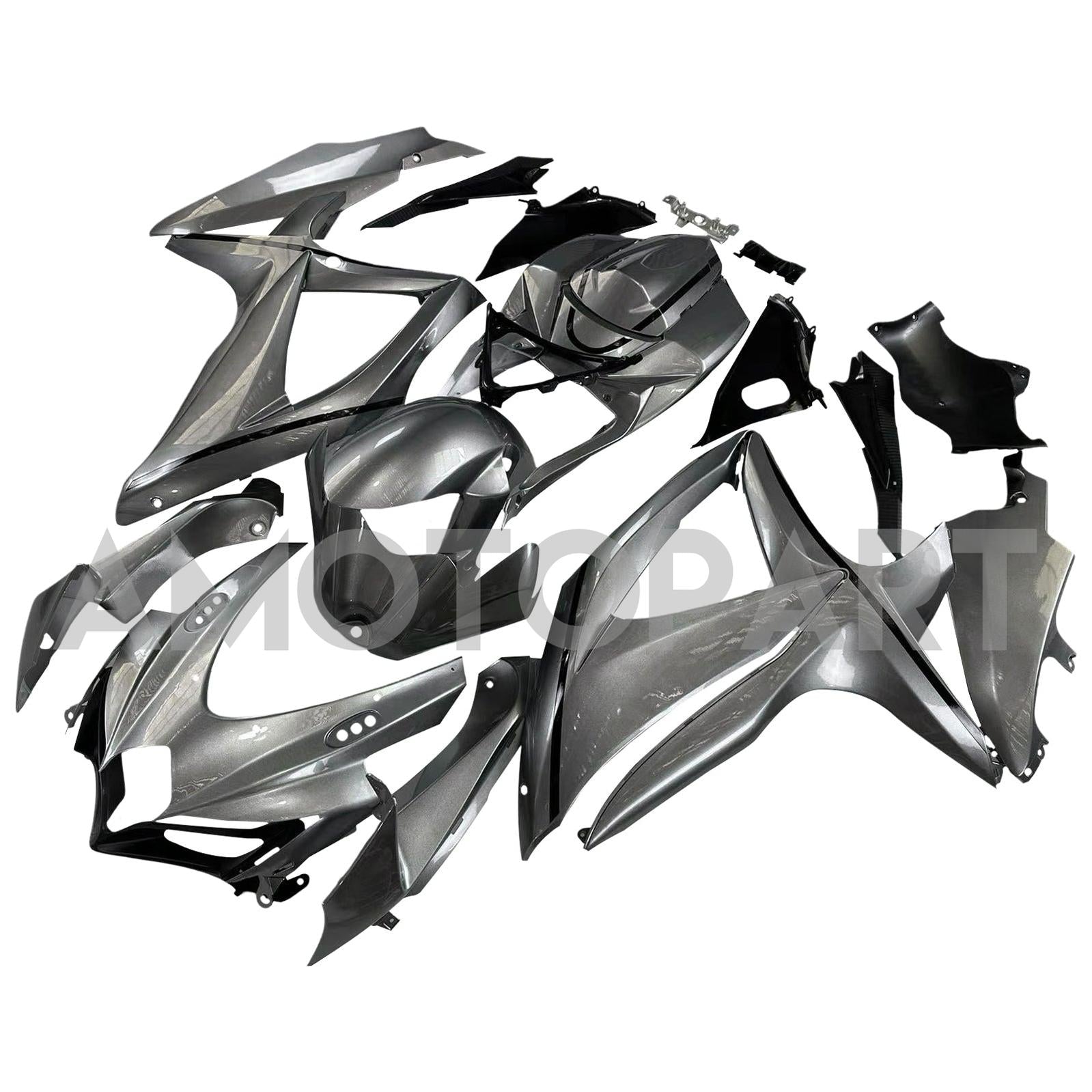 Amotopart 2008-2010 Suzuki GSXR600/750 Fairing Dark Grey Kit
