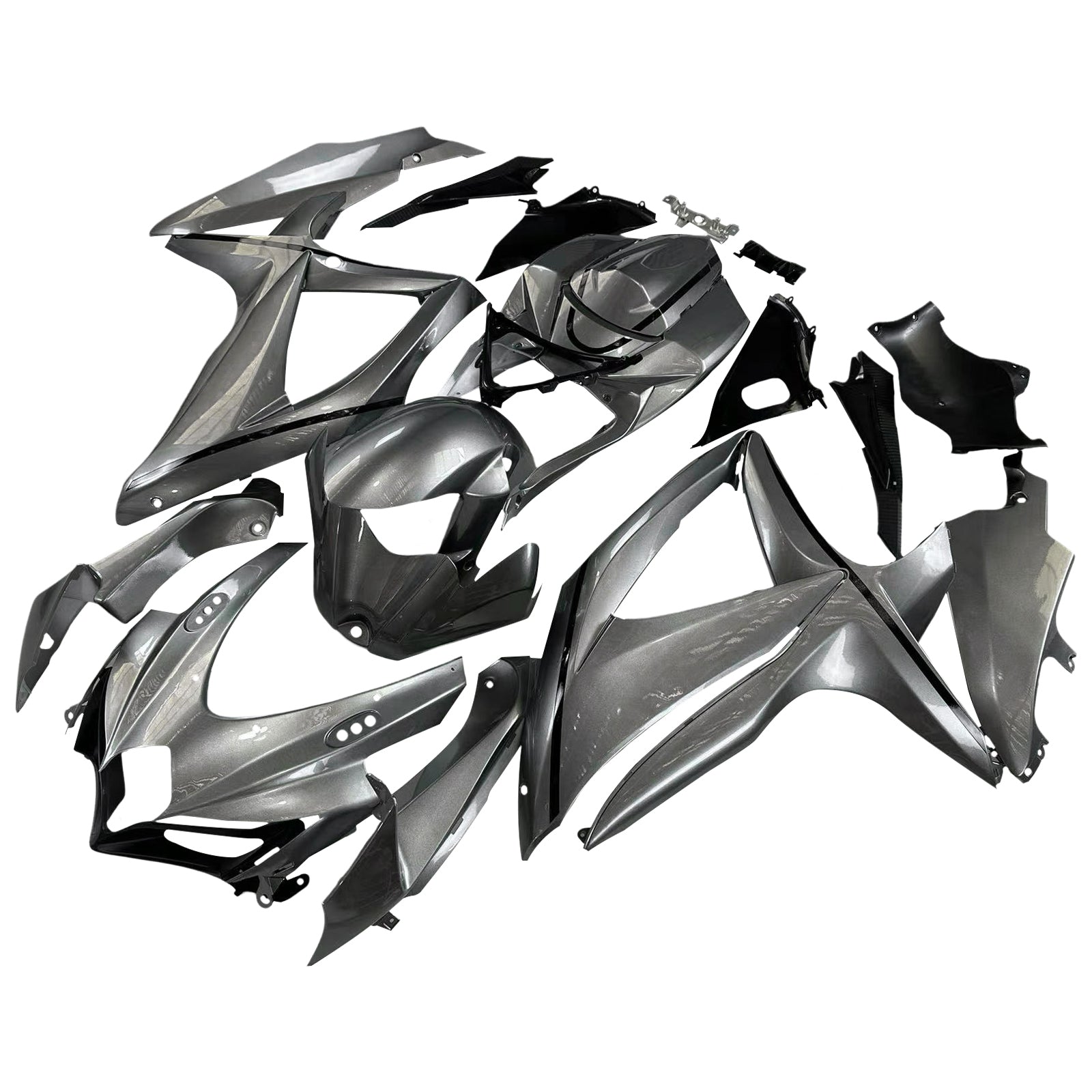 Amotopart 2008-2010 Suzuki GSXR600/750 Fairing Dark Grey Kit