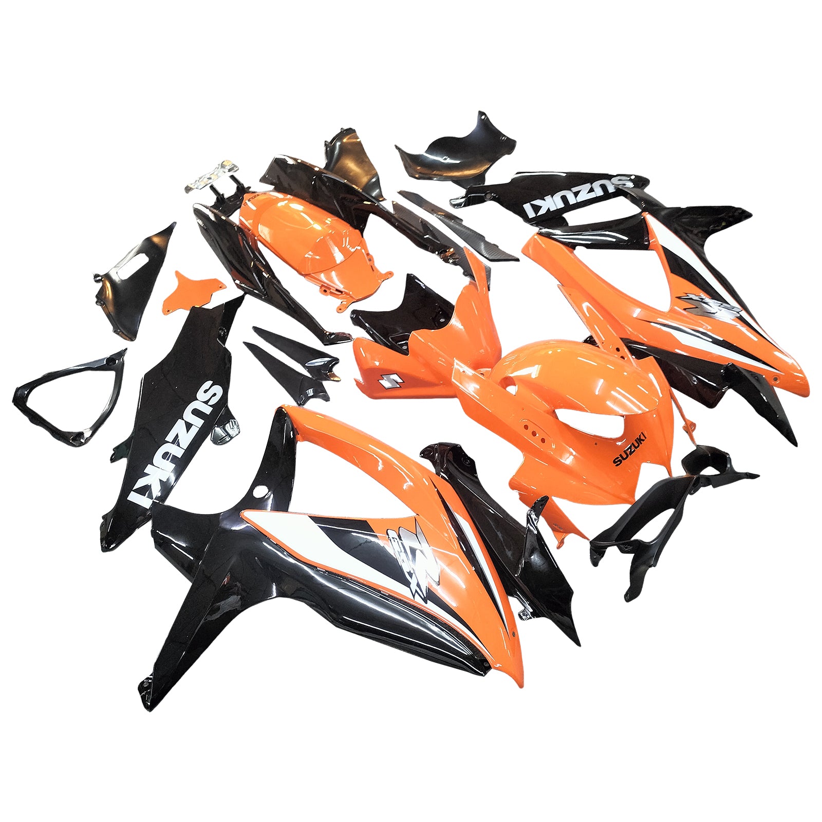 Amotopart 2008-2010 Suzuki GSXR600/750 Fairing Orange&Black Kit