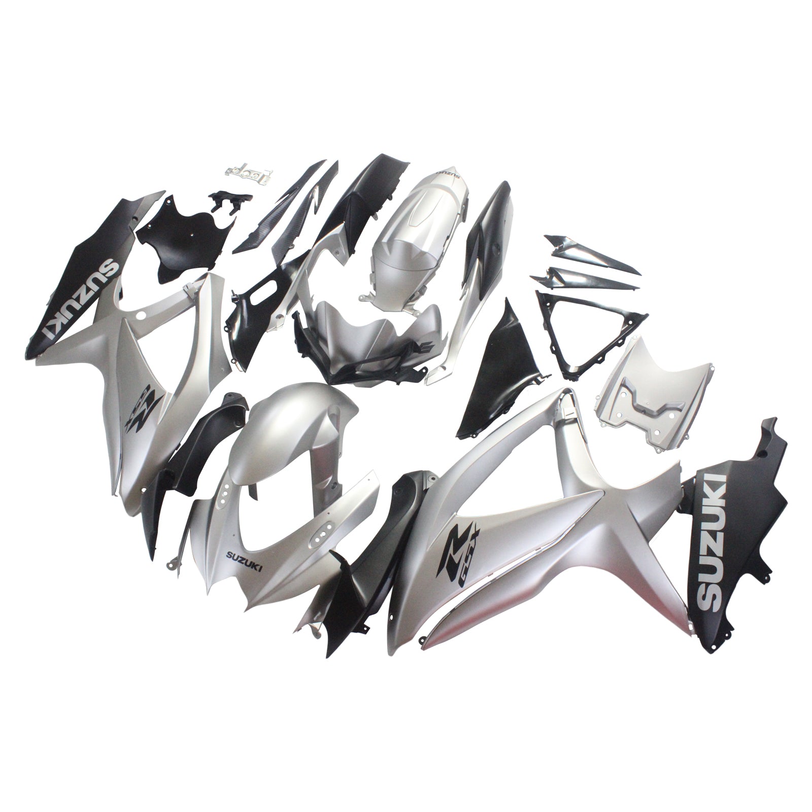 Amotopart 2008-2010 Suzuki GSXR600/750 Fairing Grey&Sliver style 3 Kit