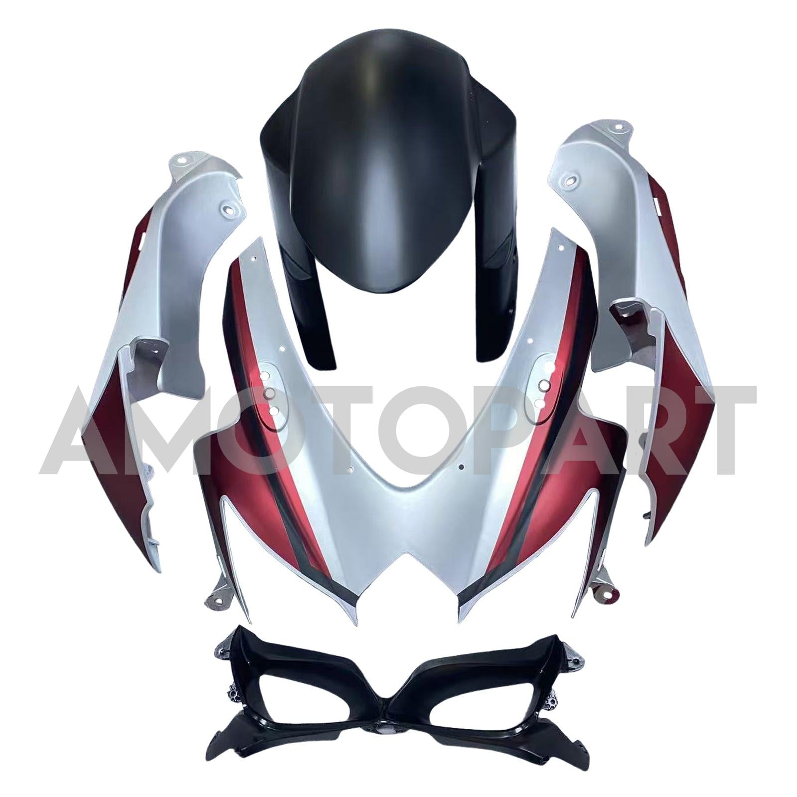 Amotopart 2008–2010 Suzuki GSXR 600/750 K8, mattrot&Schwarzes Verkleidungskit