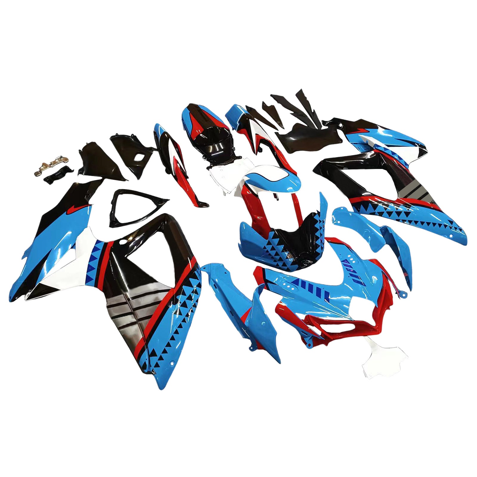 Amotopart 2008-2010 Suzuki GSXR 600/750 K8 Blue&Red Fairing Kit