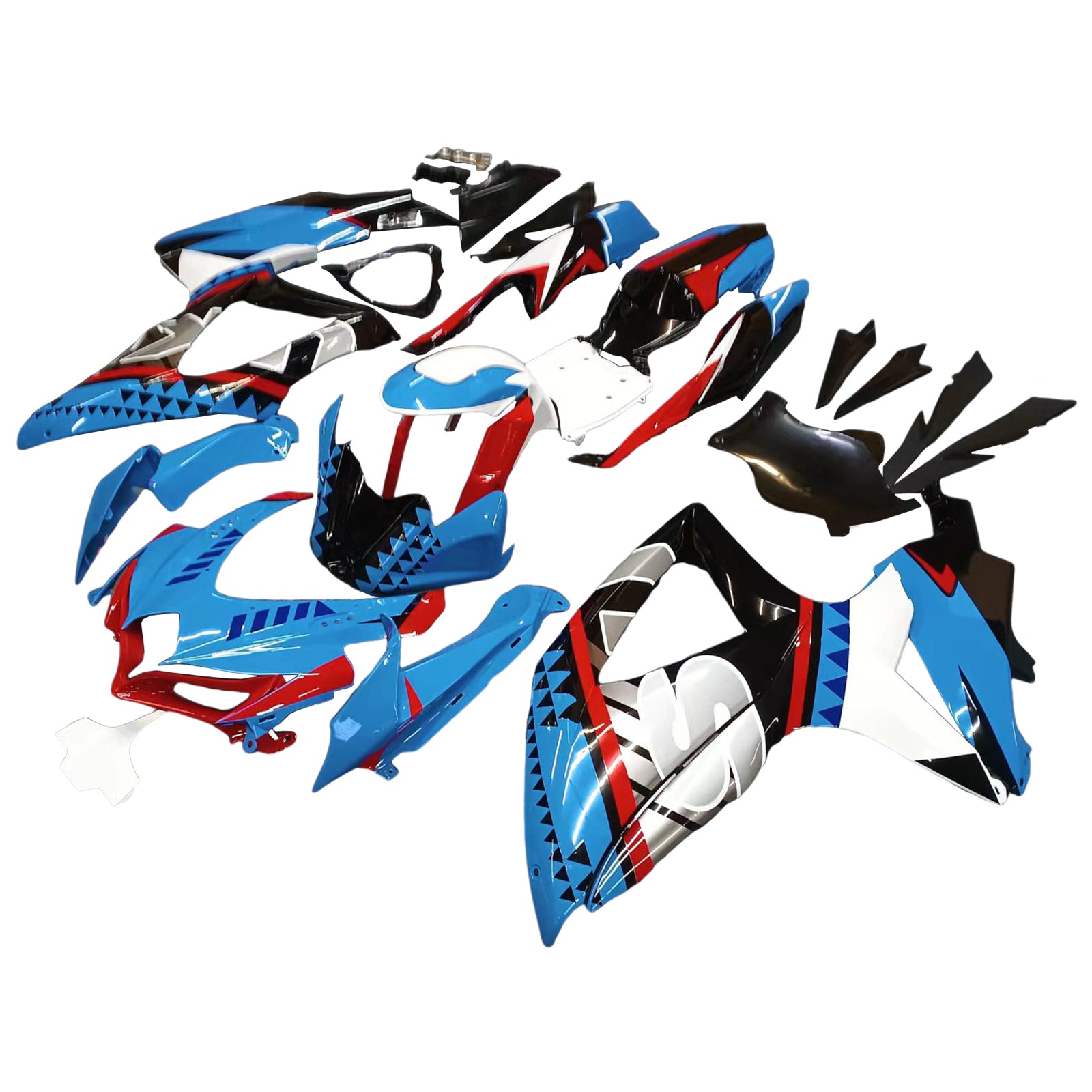 Amotopart 2008-2010 Suzuki GSXR 600/750 K8 Blue&Red Fairing Kit