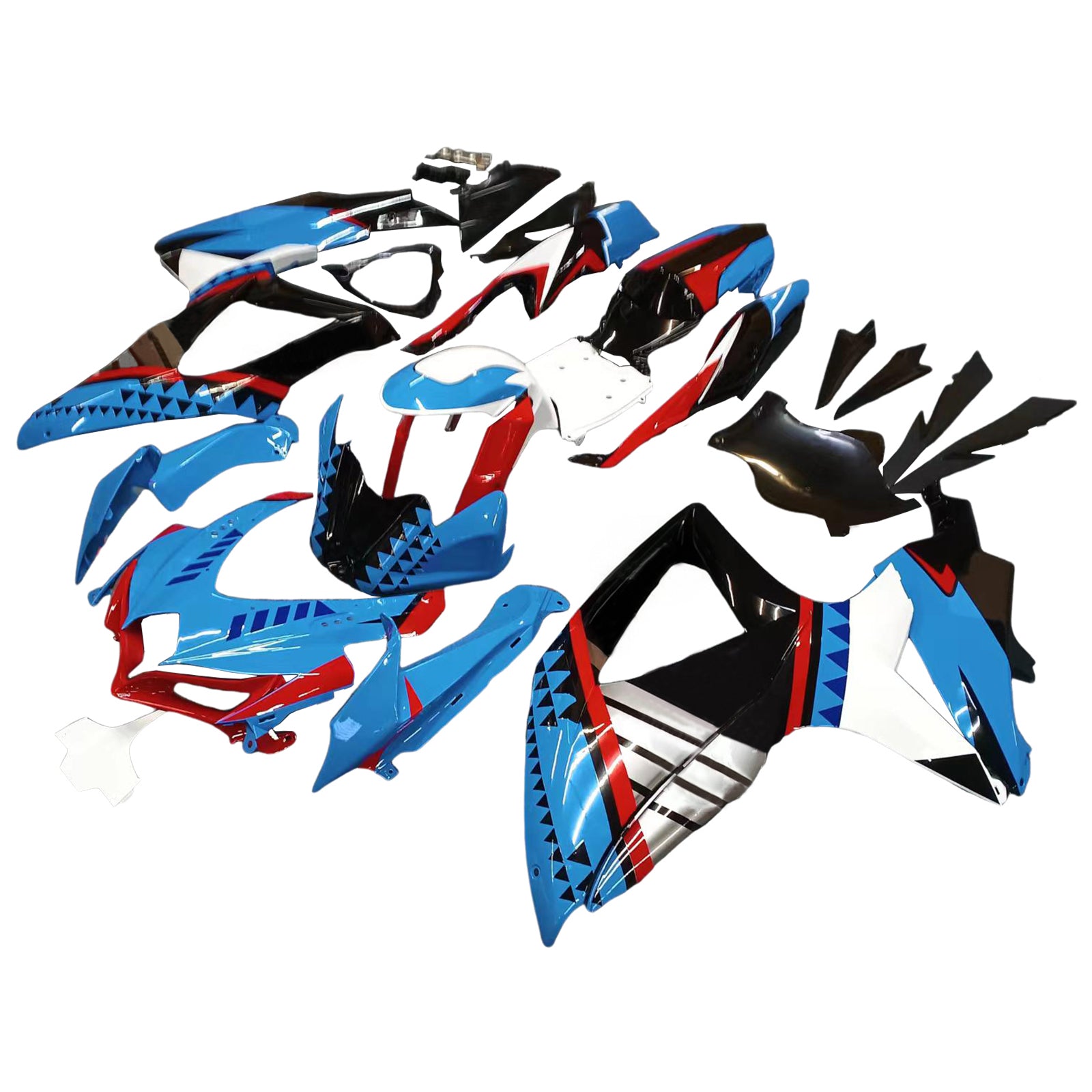 Amotopart 2008-2010 Suzuki GSXR 600/750 K8 Blue&Red Fairing Kit