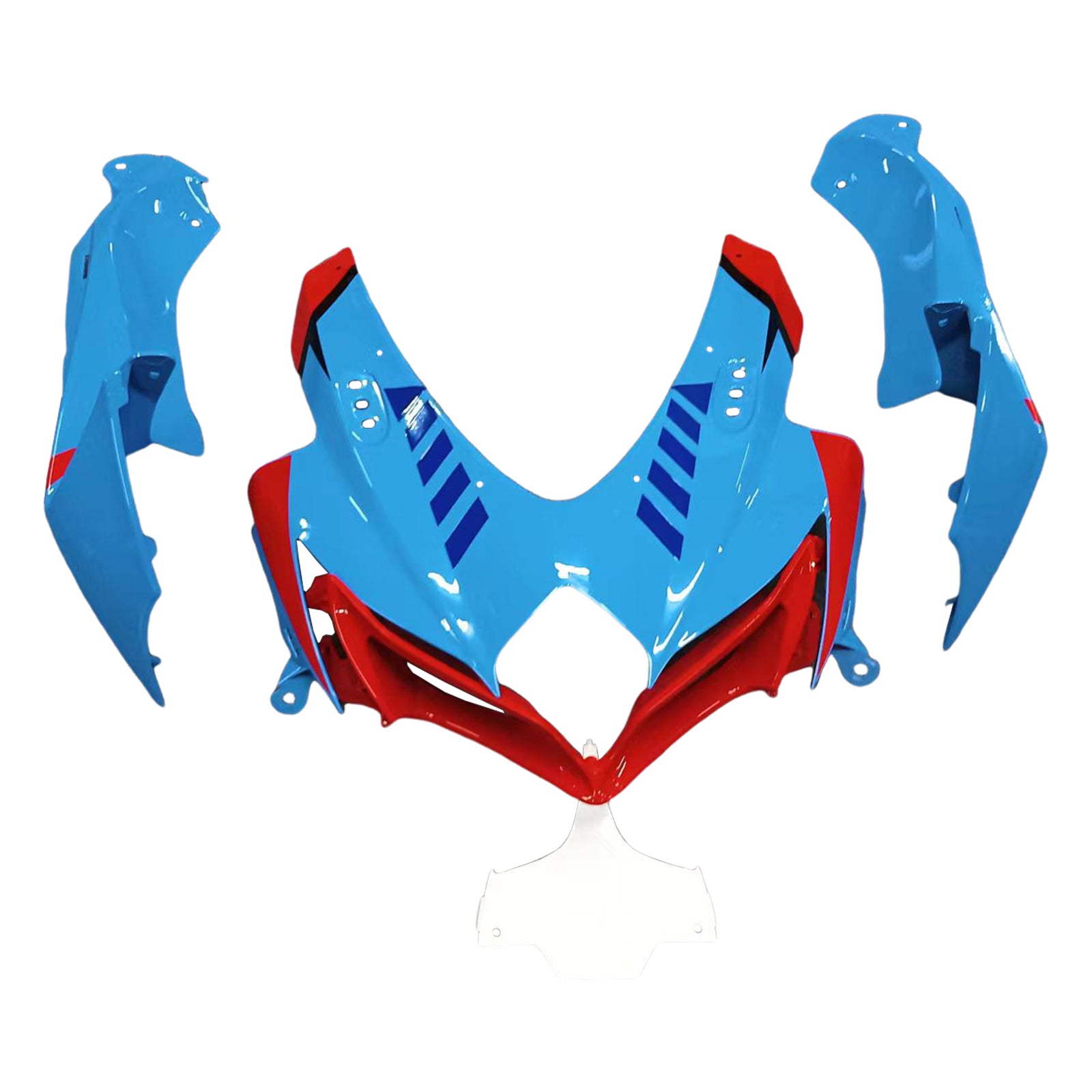 Amotopart 2008-2010 Suzuki GSXR 600/750 K8 Kit de carenado azul y rojo