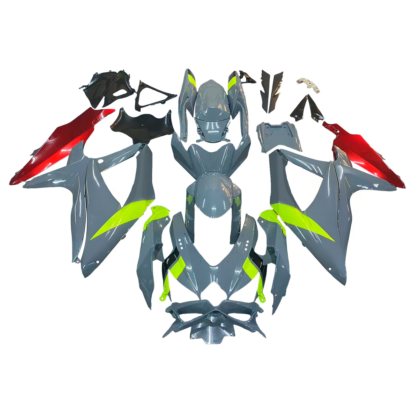 Amotopart 2008-2010 スズキ GSXR 600/750 K8 グレー&レッド フェアリングキット