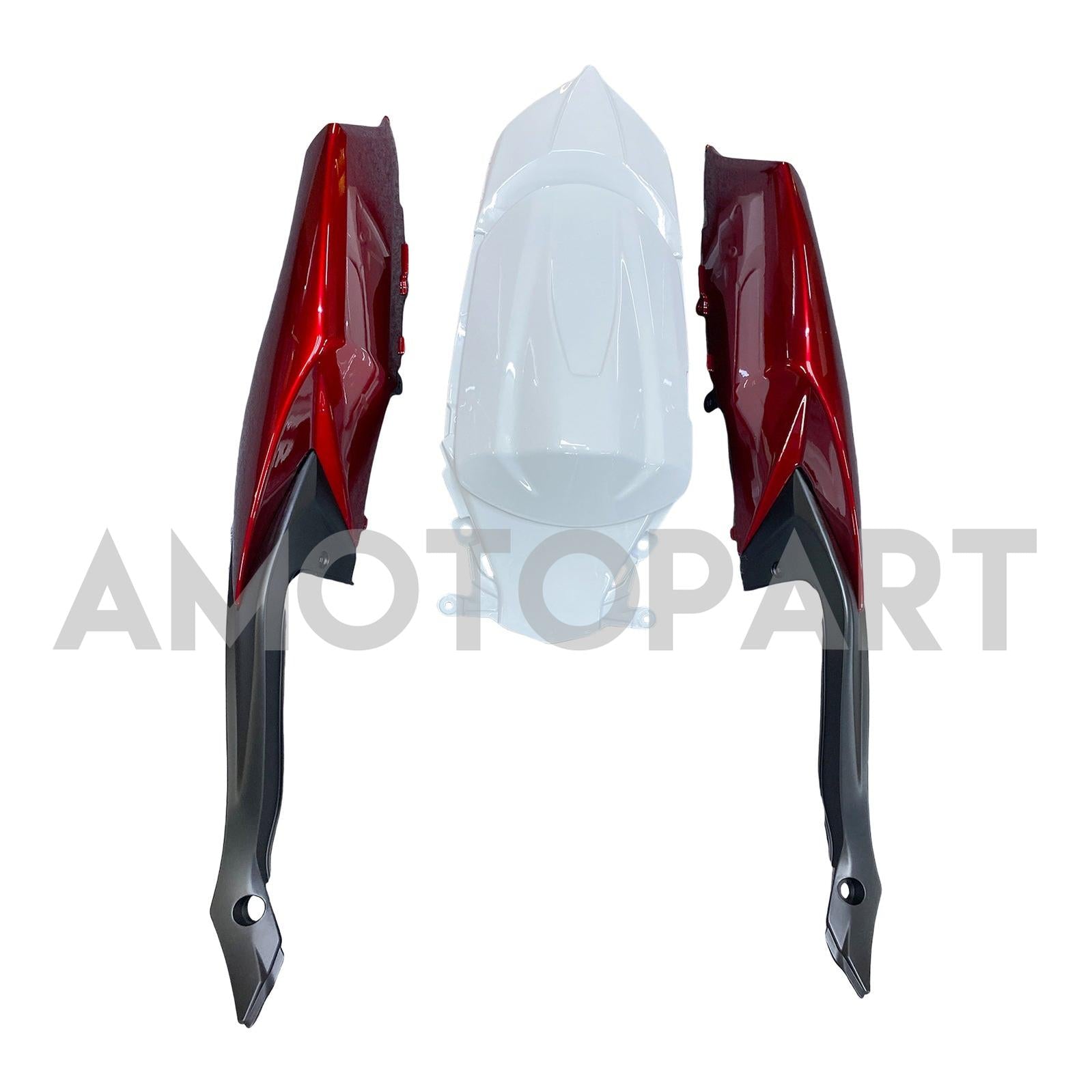 Amotopart 2008–2010 K8 GSXR 600/750 Suzuki, Rot&Weißes Verkleidungsset