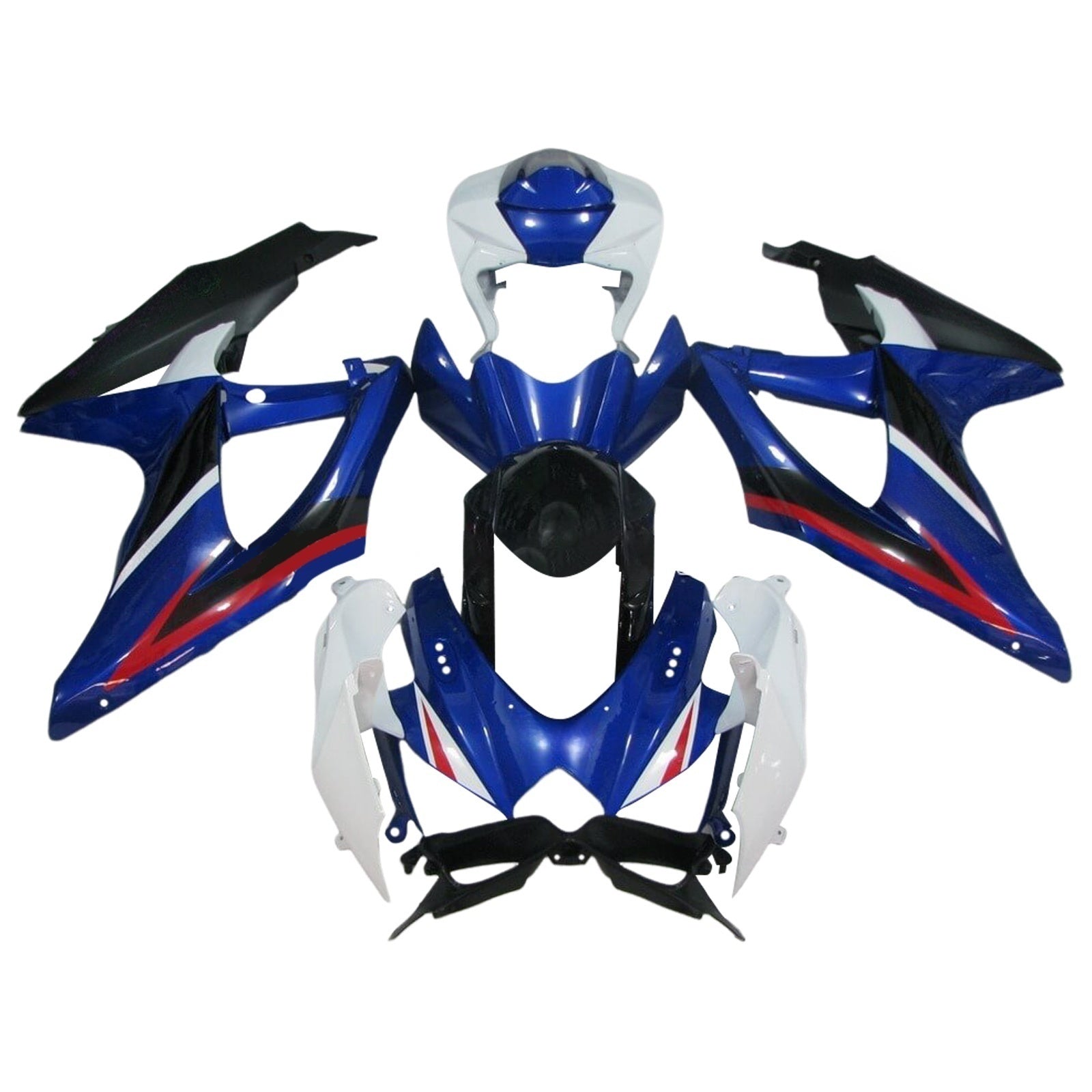 Amotopart 2008-2010 K8 GSXR 600/750 Suzuki Blue&Black Fairing Kit