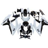 Amotopart 2008-2010 K8 GSXR 600/750 Suzuki White&Black Fairing Kit